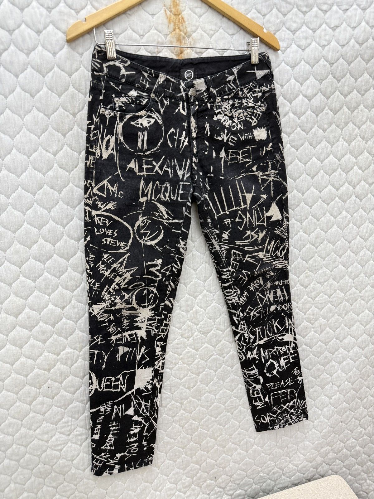 Alexander McQueen 🔥🔥🔥ARCHIVE ALEXANDER MCQUEEN PUNK PANTS Size US 29 - 2 Thumbnail