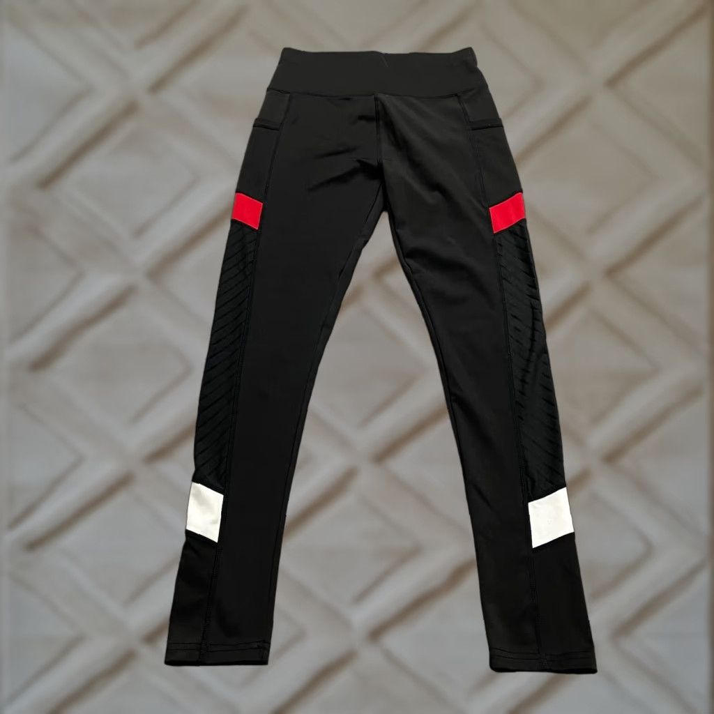 Shein VINTAGE SheIn Compression Leggings Womens S Black Pockets Athletic Gym Active 24x26 Size 28" / US 6 / IT 42 - 1 Thumbnail