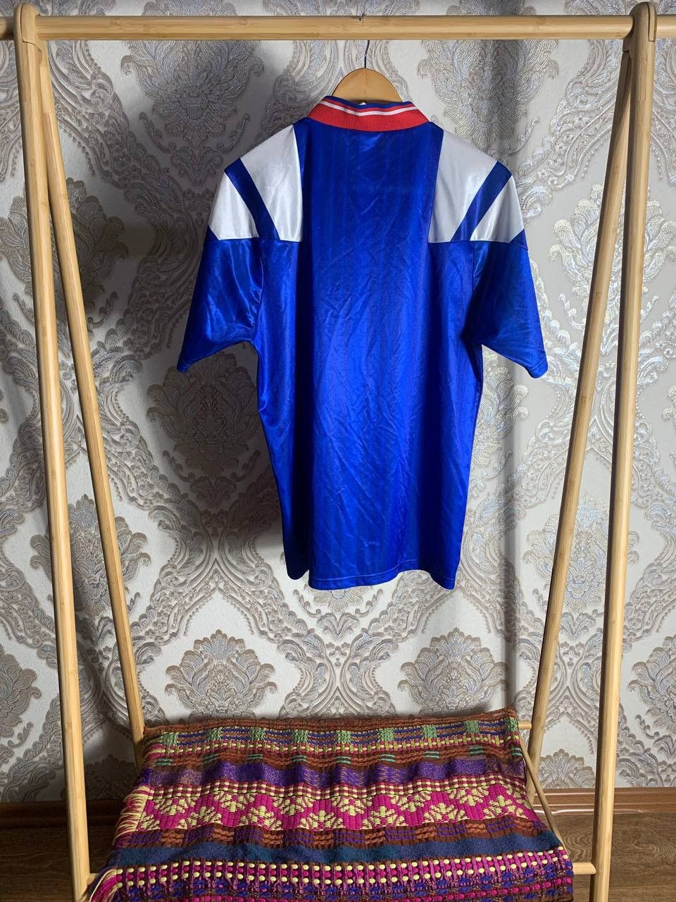 Vintage VERY RARE ADIDAS EQUIPMENT RANGERS SCOTLAND SOCCER JERSEY Size US L / EU 52-54 / 3 - 6 Thumbnail