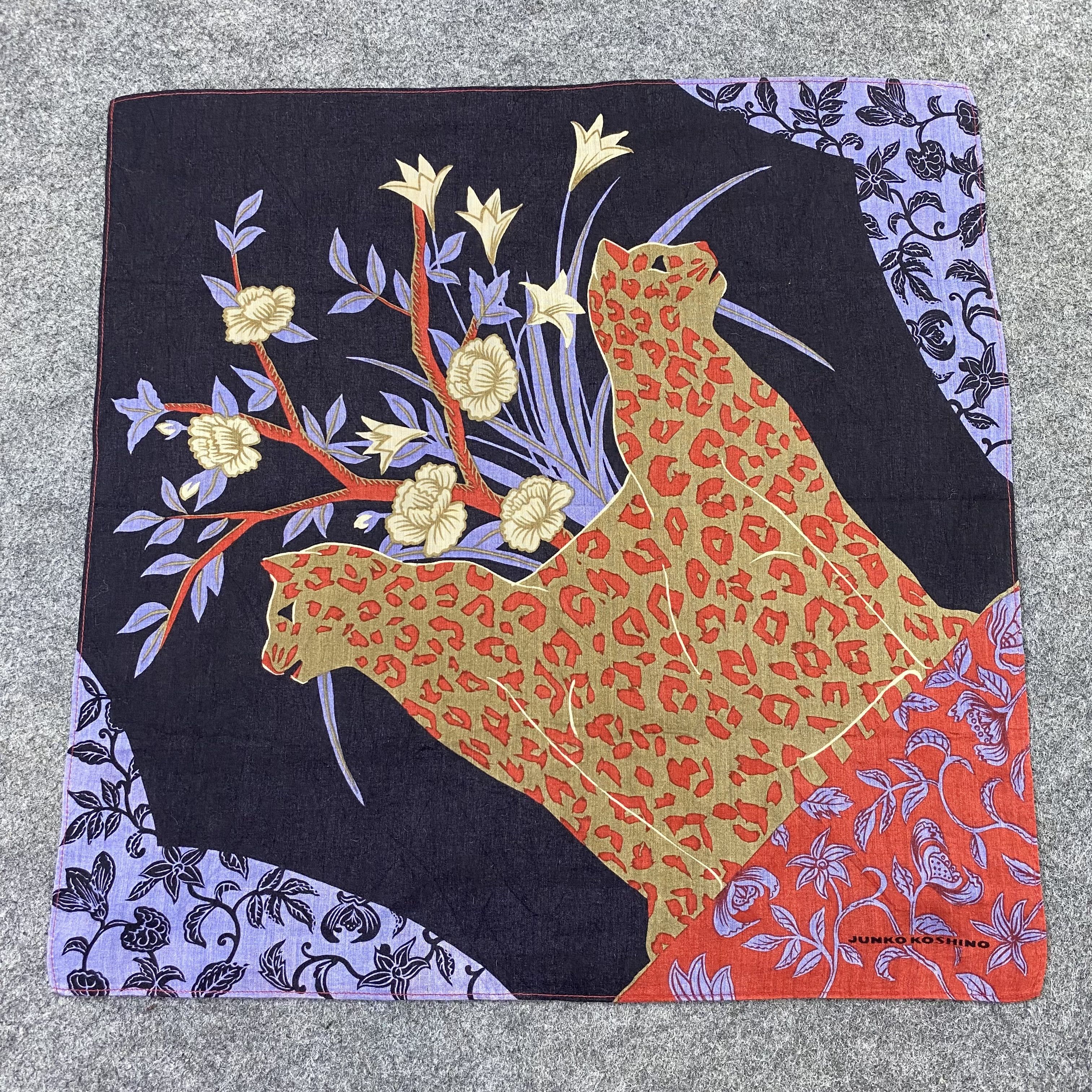 Japanese Brand Junko Koshino Handkerchief Neckerchief Bandana-B1568 Size ONE SIZE - 3 Thumbnail