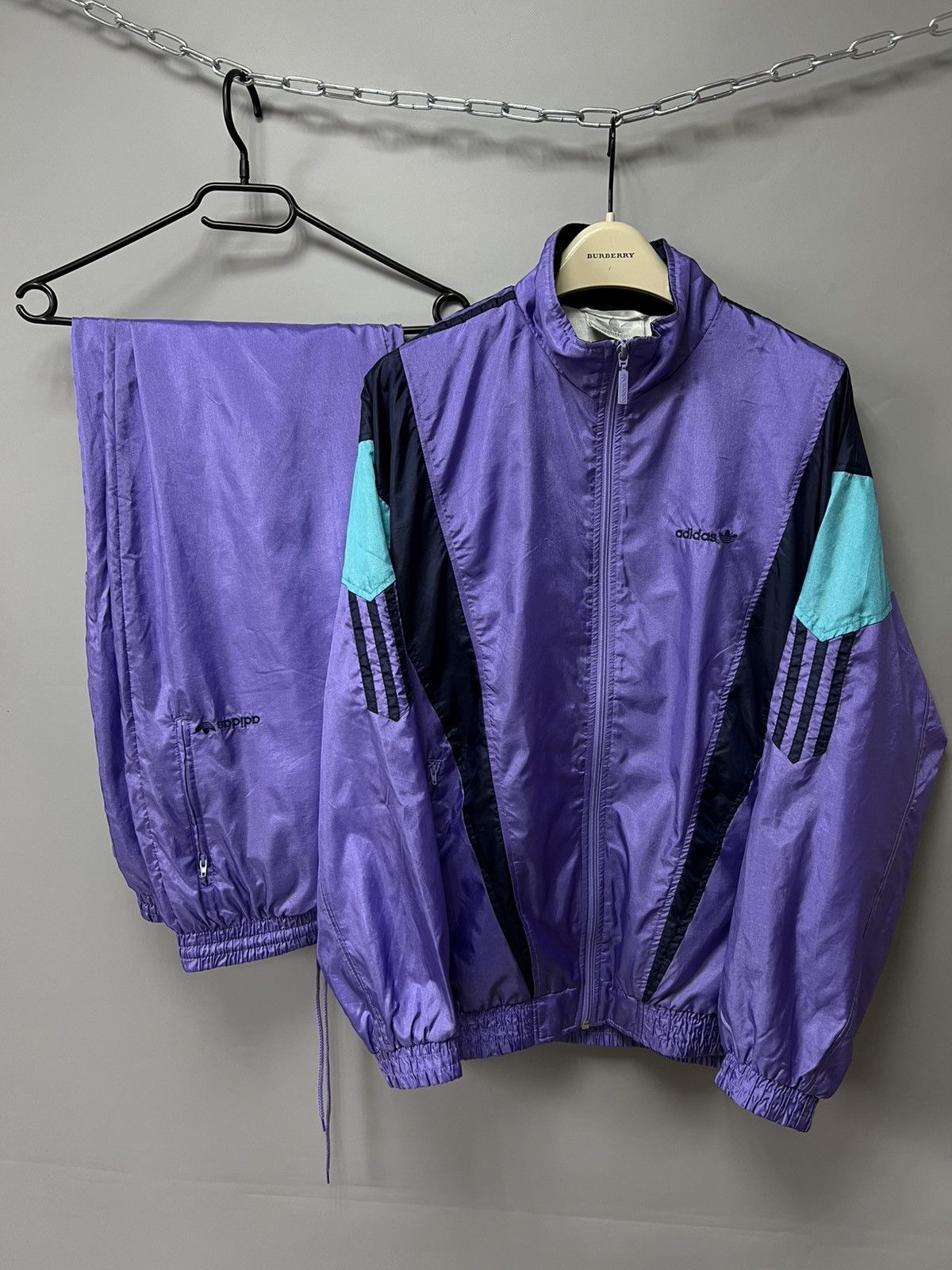 Adidas Adidas Vintage 90s Tracksuit Jacket + Pants full shell set Size US M / EU 48-50 / 2 - 1 Thumbnail