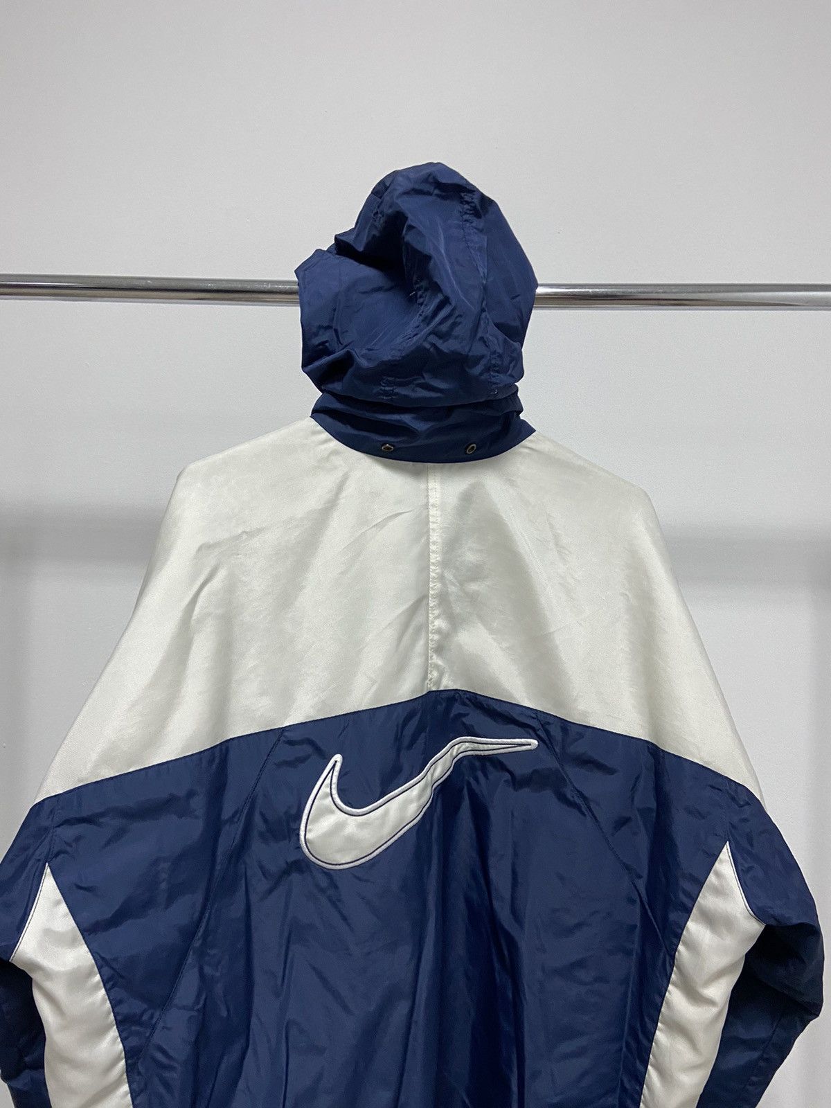 Nike × Vintage Nike Jacket Big Swoosh Logo Vintage Y2K Style Nylon Size US XL / EU 56 / 4 - 4 Thumbnail