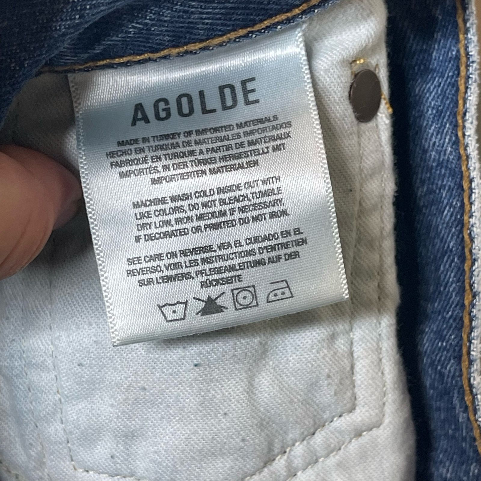 Agolde AGOLDE Parker Distressed Denim Cutoff Shorts Womens Blue 24 Size 24" / US 00 / IT 34 - 7 Thumbnail
