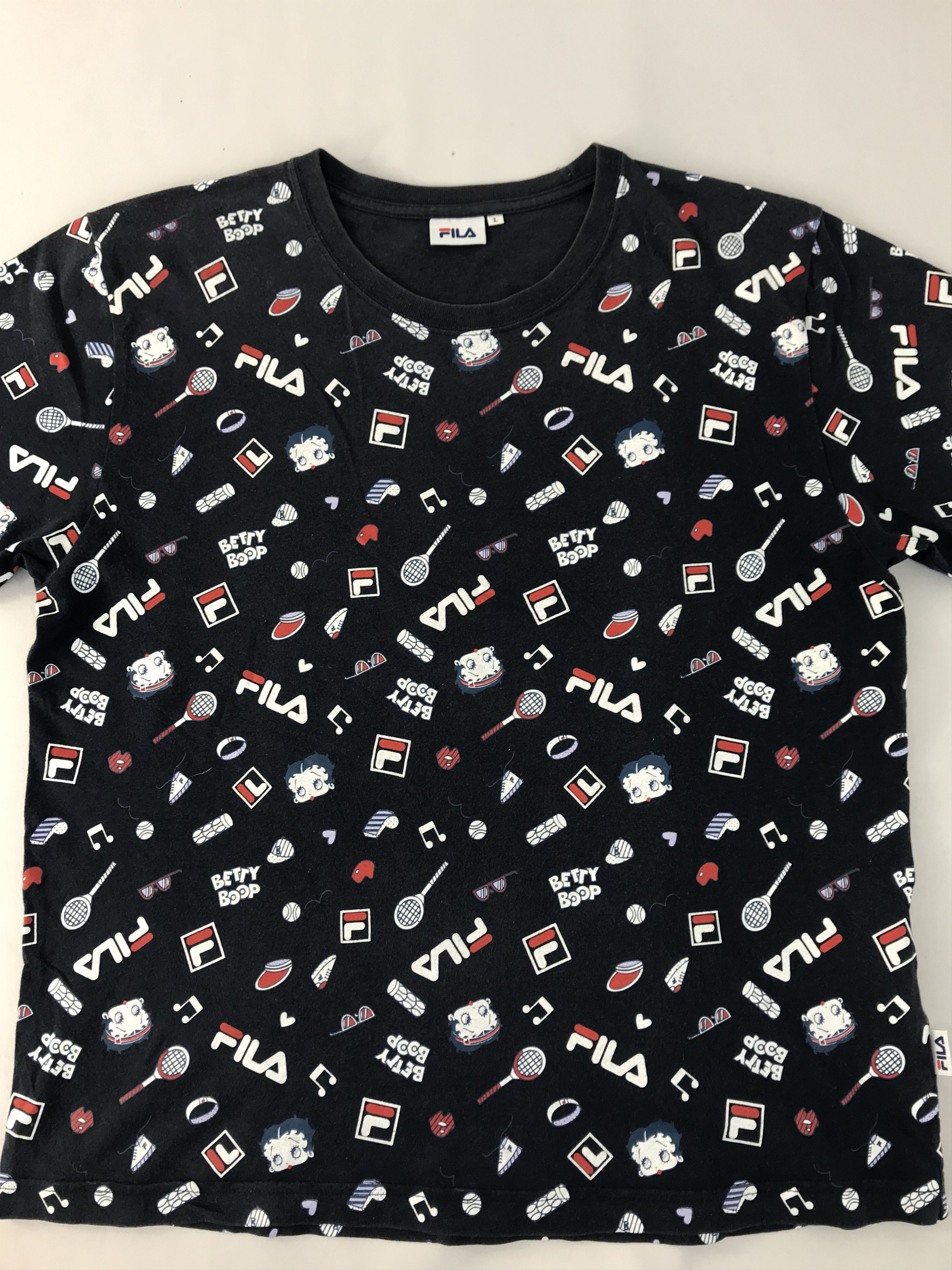 Fila Betty Boop X Fila Over Printed Logo Tee Unisex Size US L / EU 52-54 / 3 - 3 Thumbnail