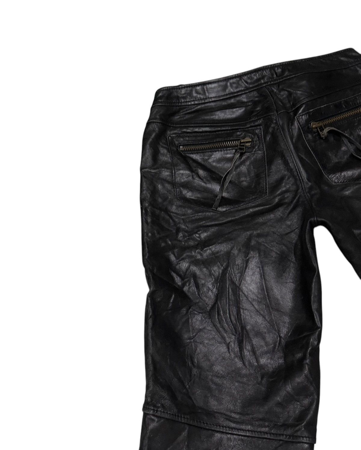 Hysteric Glamour × Le Grande Bleu (L.G.B.) × Leather Vintage Et Vous Bootcut Seditionaries Sheepskin Leather Pant Size 27" / US 4 / IT 40 - 13 Thumbnail