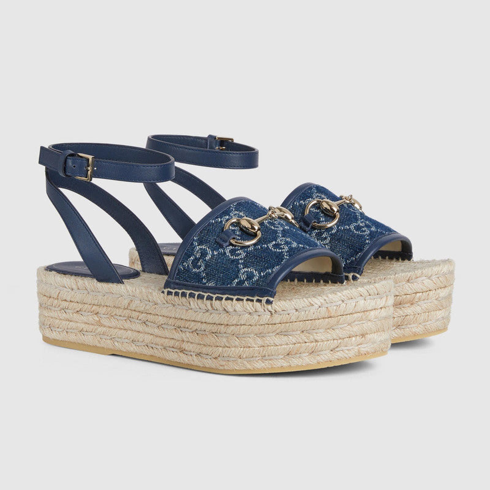 Gucci Gucci Horsebit GG Platform Espadrilles Size US 7.5 / IT 37.5 - 2 Thumbnail