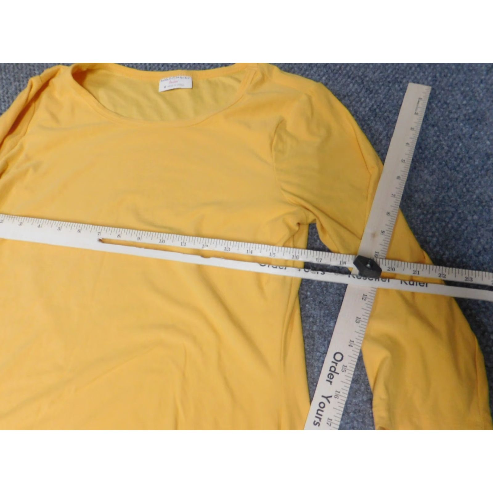 Vintage Bobbie Brooks Blouse Womens M Yellow Casual Crew Neck Pullover Stretch Regular Size M / US 6-8 / IT 42-44 - 4 Thumbnail