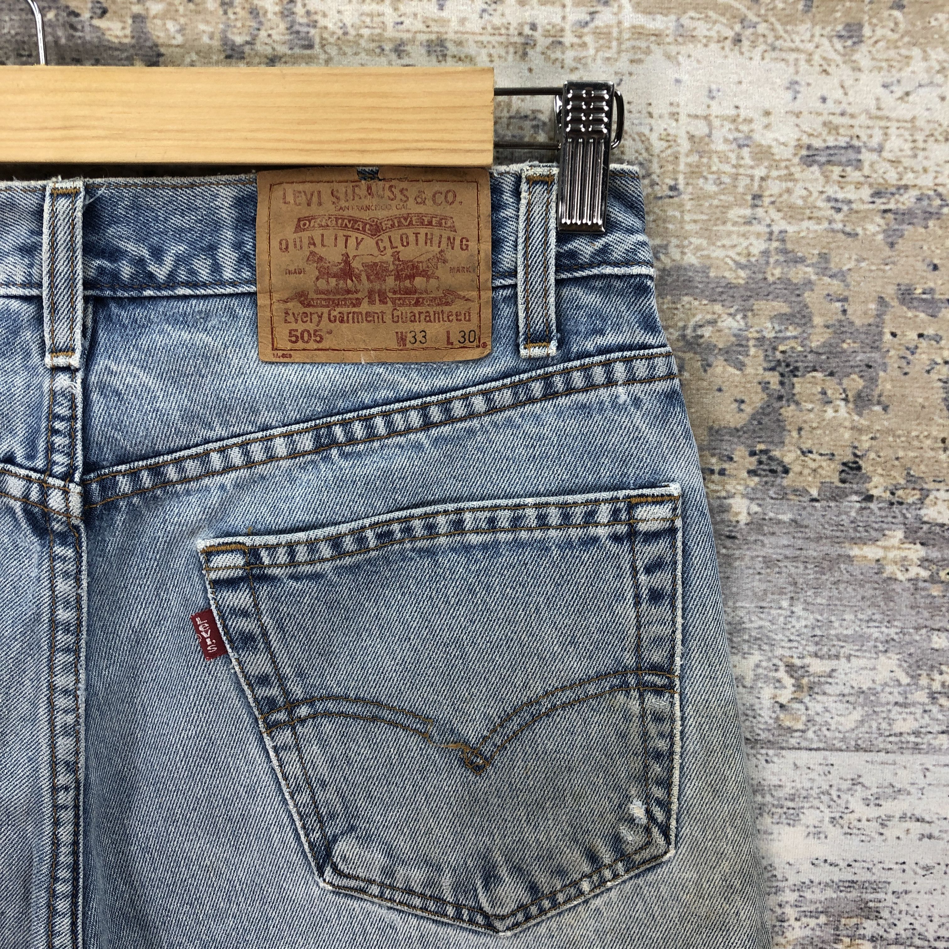 Levi's Vintage Levis 505 Distressed Jeans Levi's Faded Wash Denim Size US 30 / EU 46 - 5 Thumbnail
