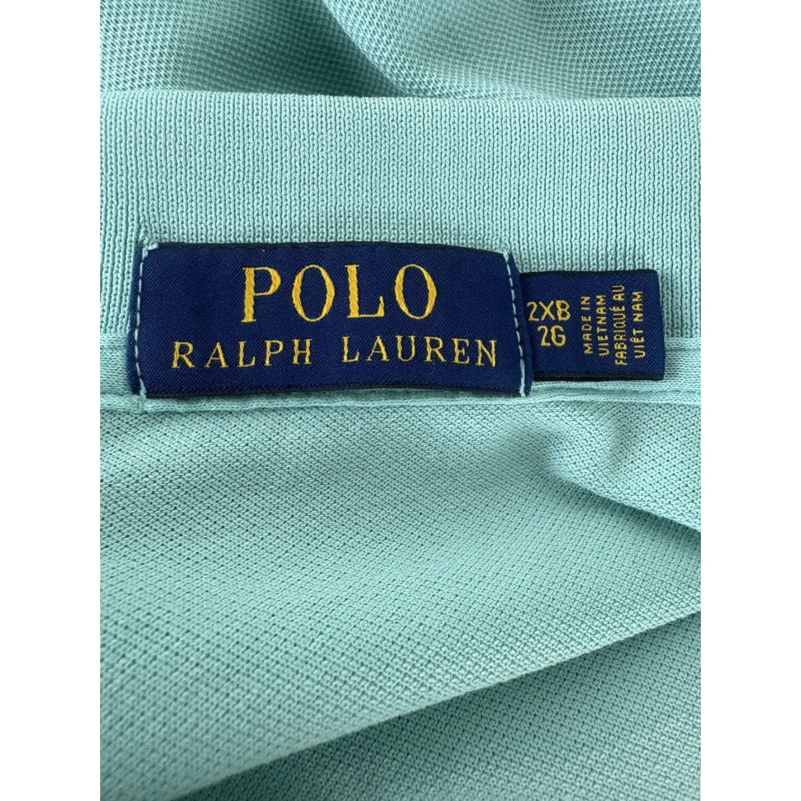 Polo Ralph Lauren Polo Ralph Lauren Polo Shirt Mint Green 2XB Big & Tall Men’s Short Sleeve 29in Cotton Spandex Logo Embroidered Patch Breathable Knit Button Collared Size US XXL / EU 58 / 5 - 7 Thumbnail