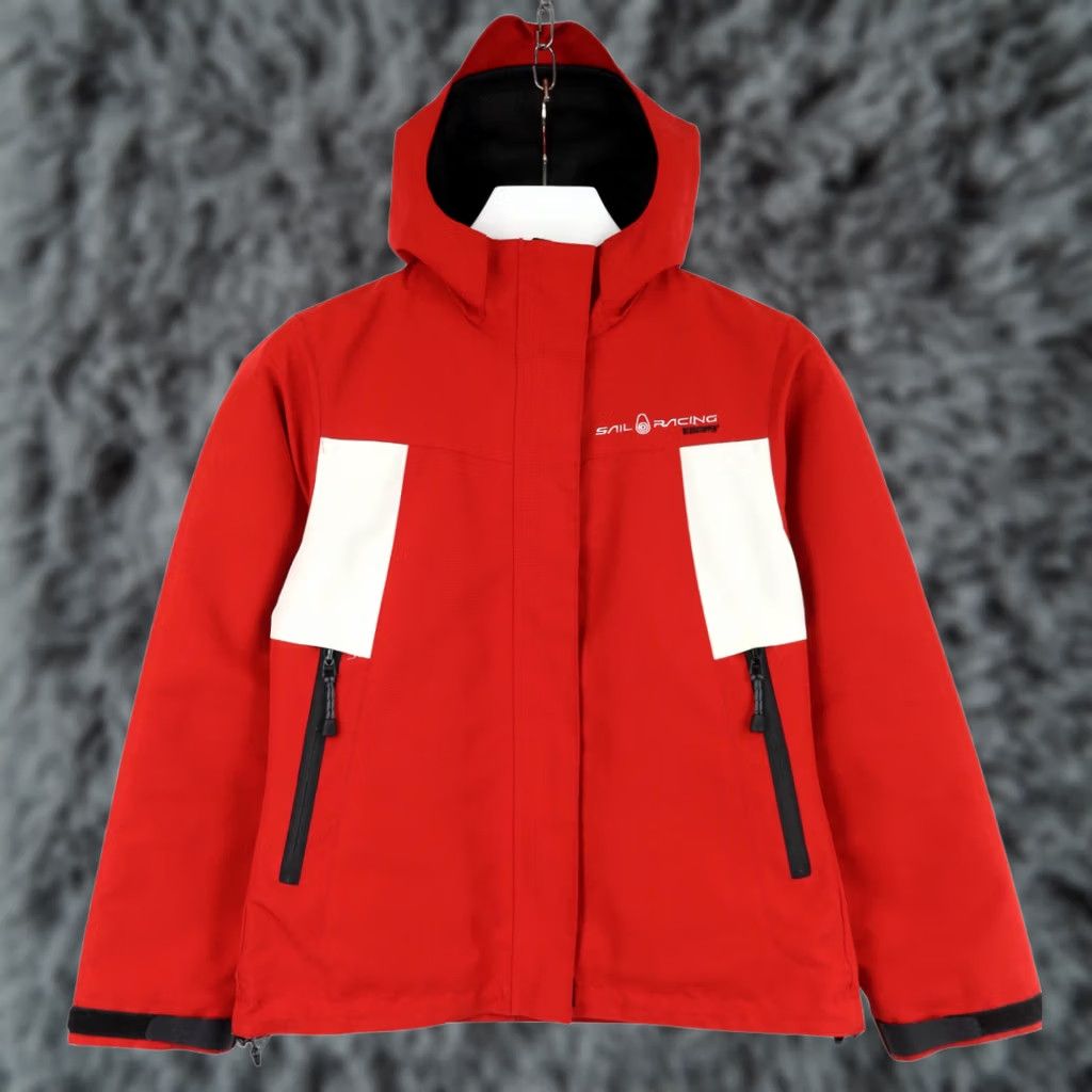 Vintage SAIL RACING The W Hydra Jacket Wind Stopper Jacket Women's MEDIUM Red Hooded Jacket Size M / US 6-8 / IT 42-44 - 1 Thumbnail