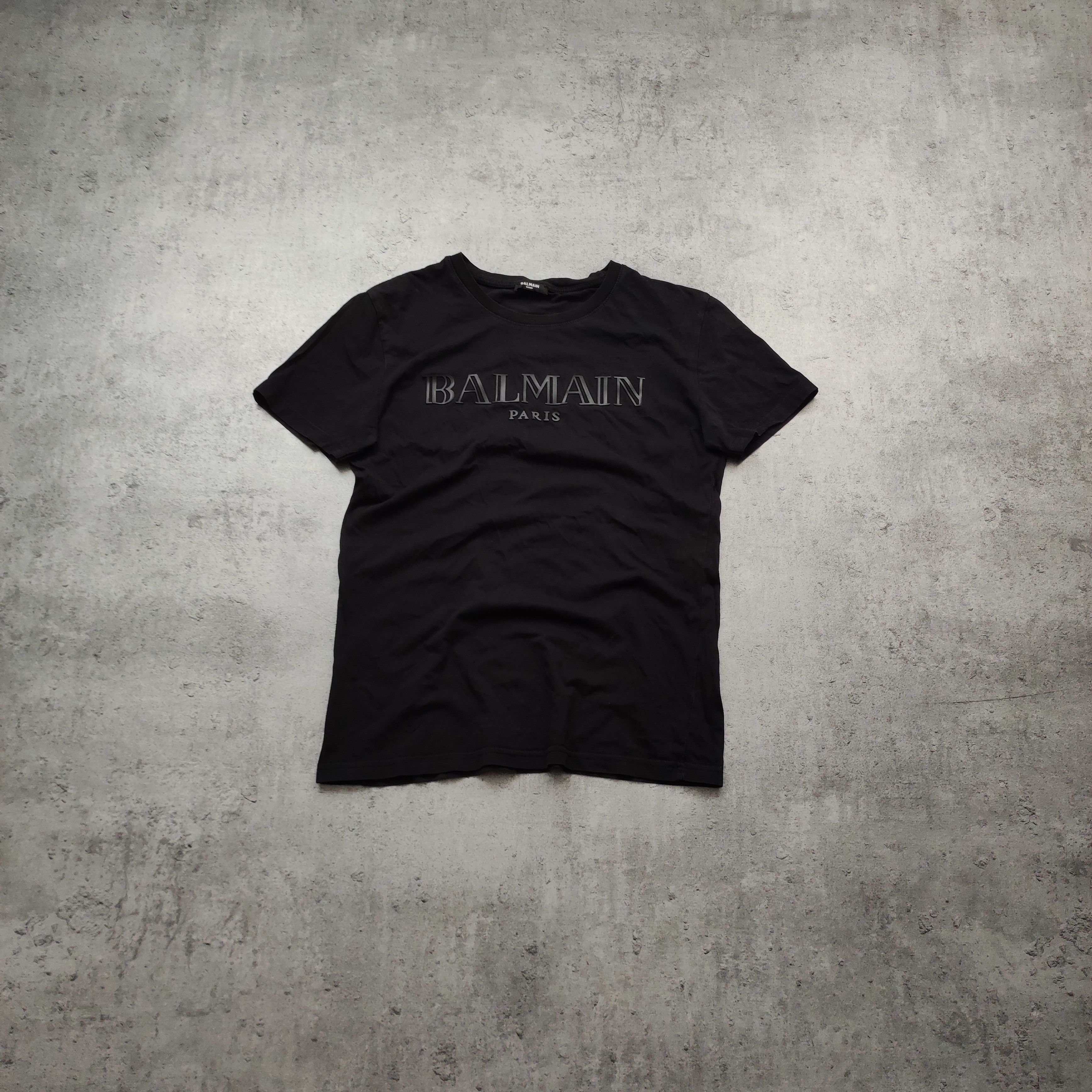 Balmain Balmain Paris Classic Big Logo Black Tshirt Size US S / EU 44-46 / 1 - 1 Thumbnail