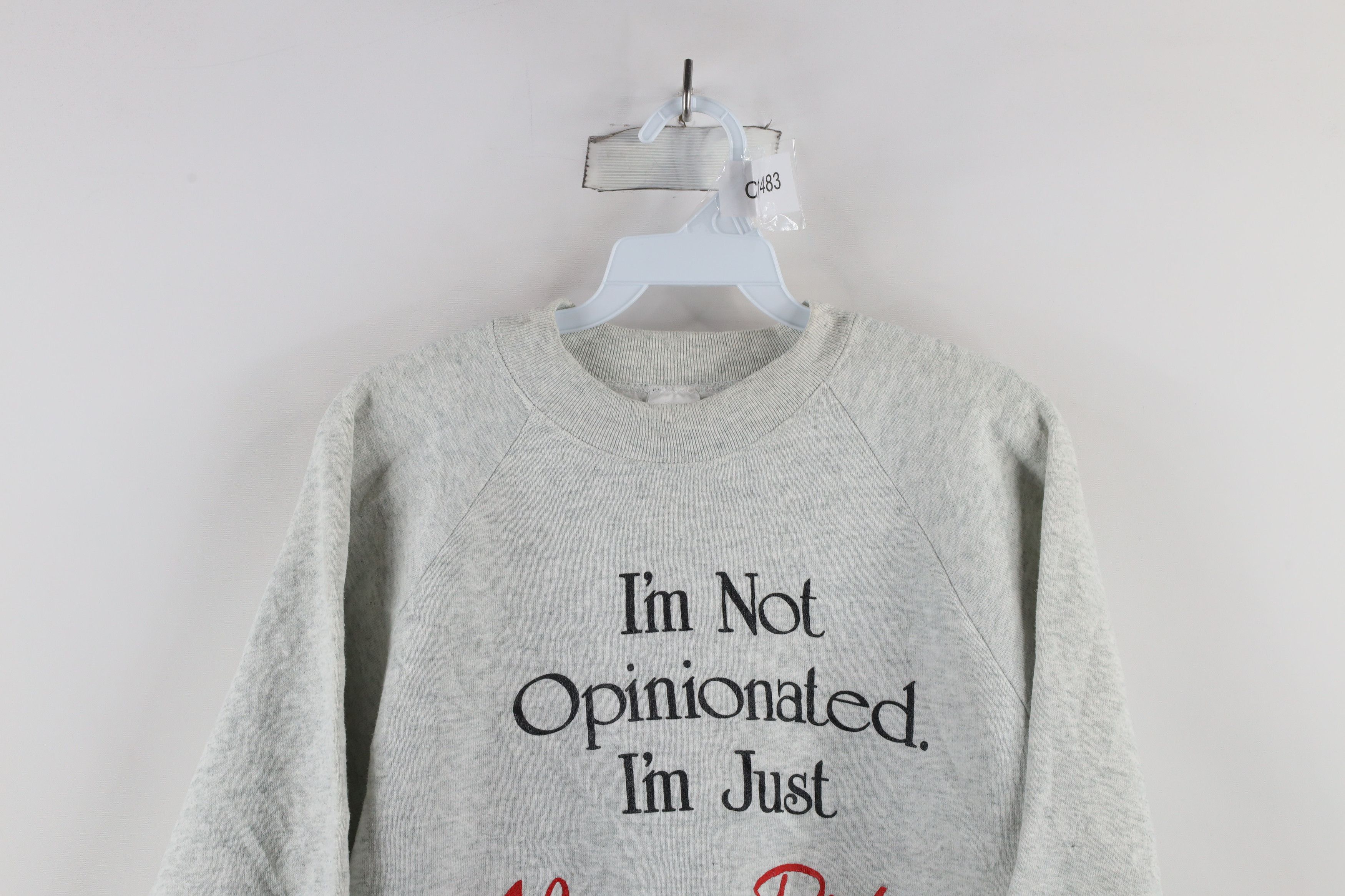 Vintage Vintage 90s Streetwear Opinionated Just Right Sweatshirt USA Size L / US 10 / IT 46 - 2 Thumbnail