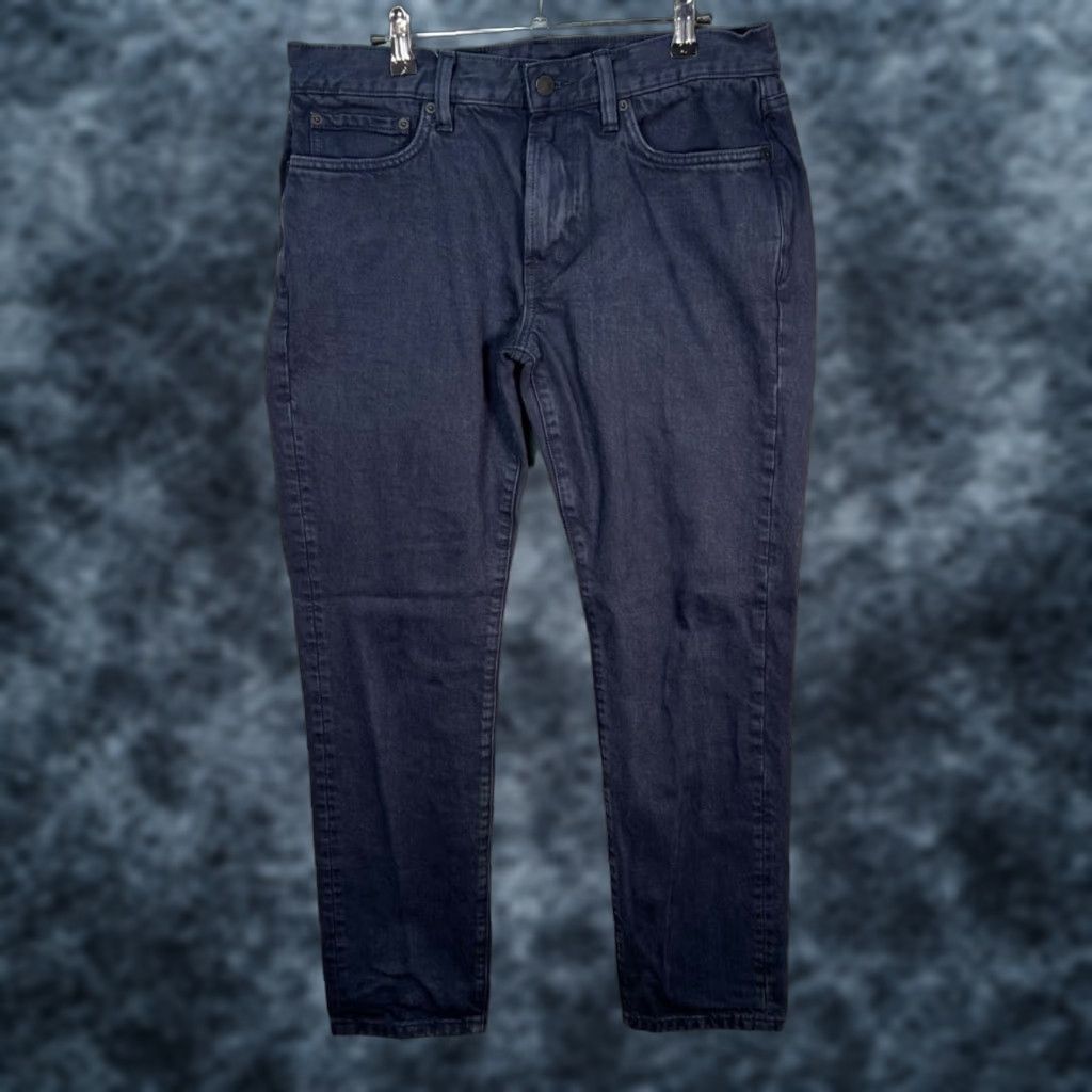 Outerknown Outerknown Jeans Men 31 x 30 Blue Dark Wash Organic Cotton Drifter Tapered Denim 5-Pocket Block Slim Regular Short Vintage No Size US 31 - 1 Thumbnail