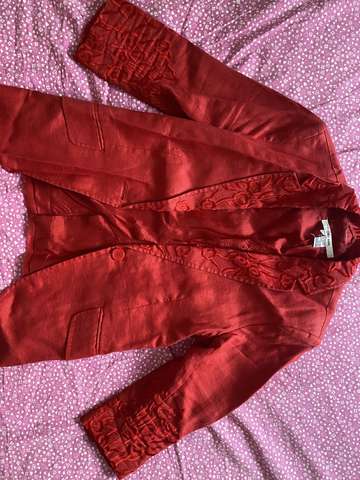 Zara Very vintage zara jacket with flower details Size M / US 6-8 / IT 42-44 - 1 Thumbnail