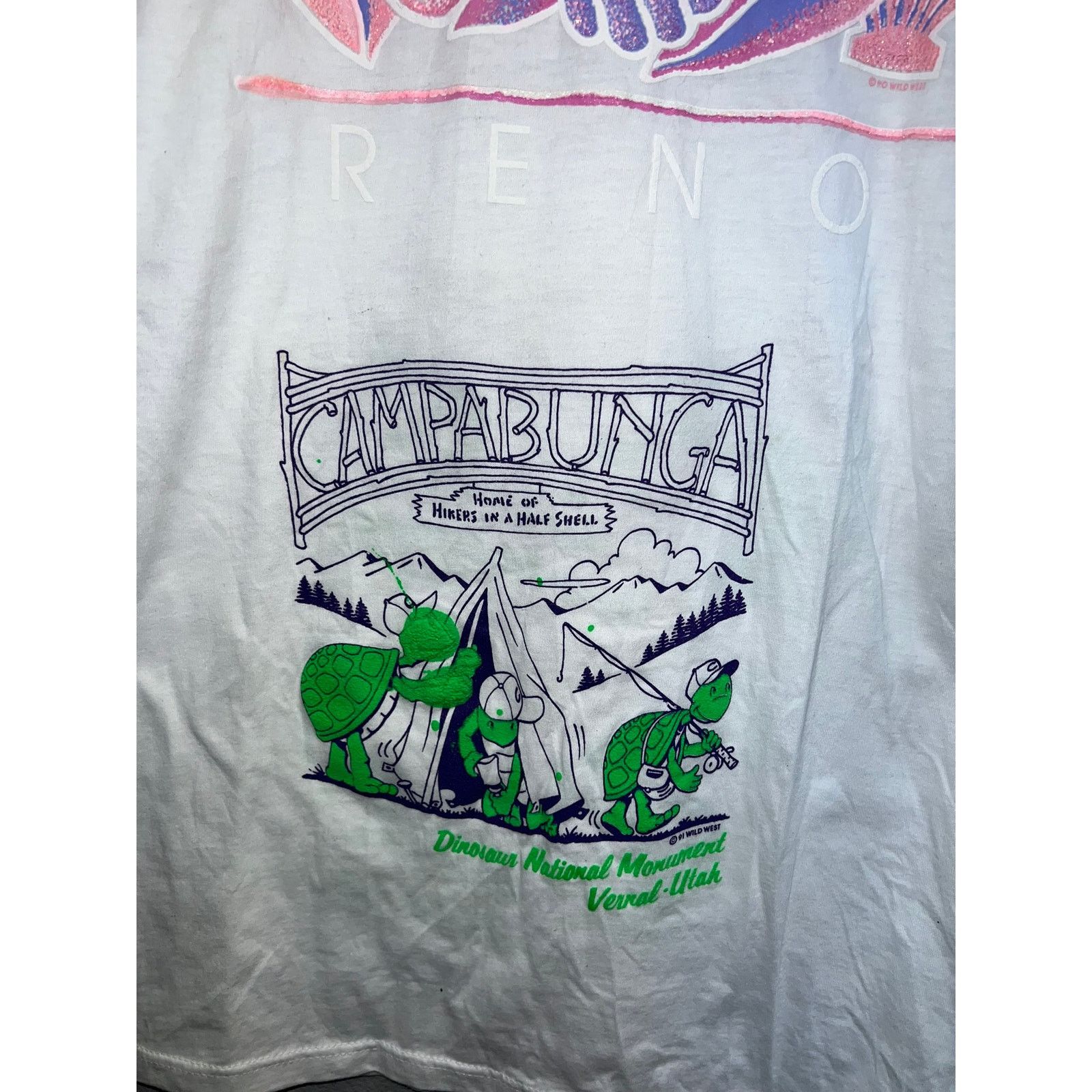 Jerzees Vintage Test Print Shirt Reno Campabunga Turtle Utah Tee 90s Size US M / EU 48-50 / 2 - 4 Thumbnail