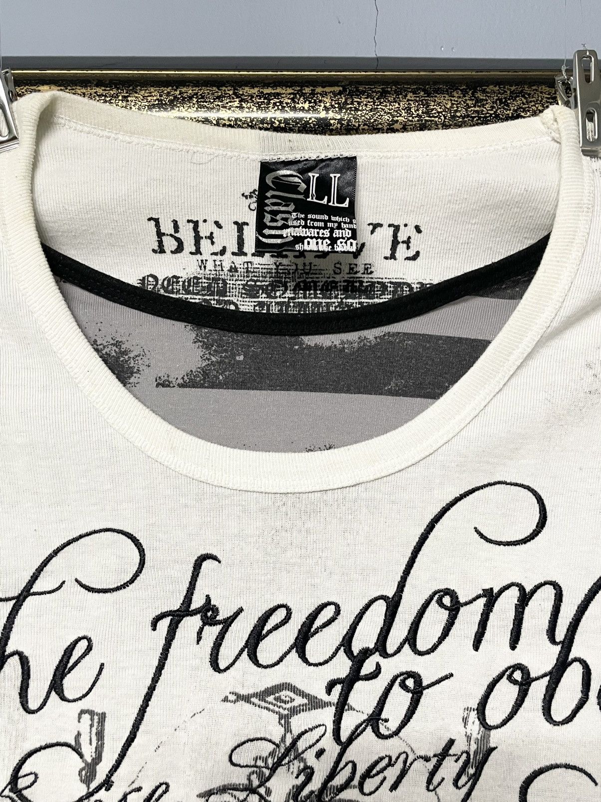 Designer Vintage 90s Japan Designer Clash The freedom To Obey Skull Size US M / EU 48-50 / 2 - 8 Thumbnail