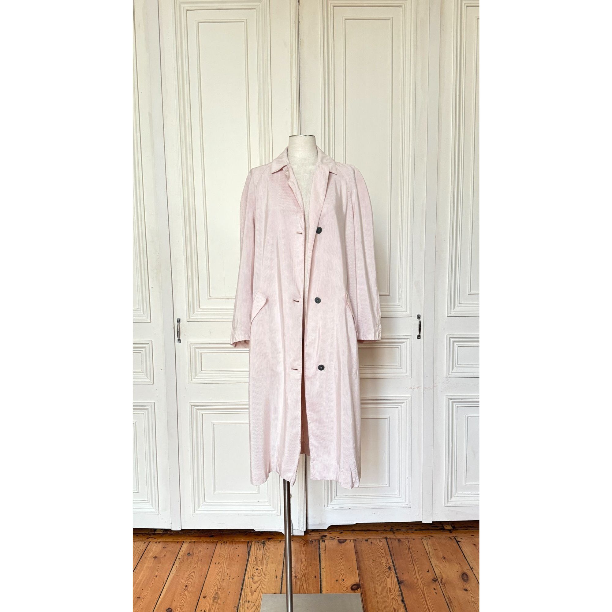 Jean Paul Gaultier 1980s Pink Long Coat Size M / US 6-8 / IT 42-44 - 3 Thumbnail