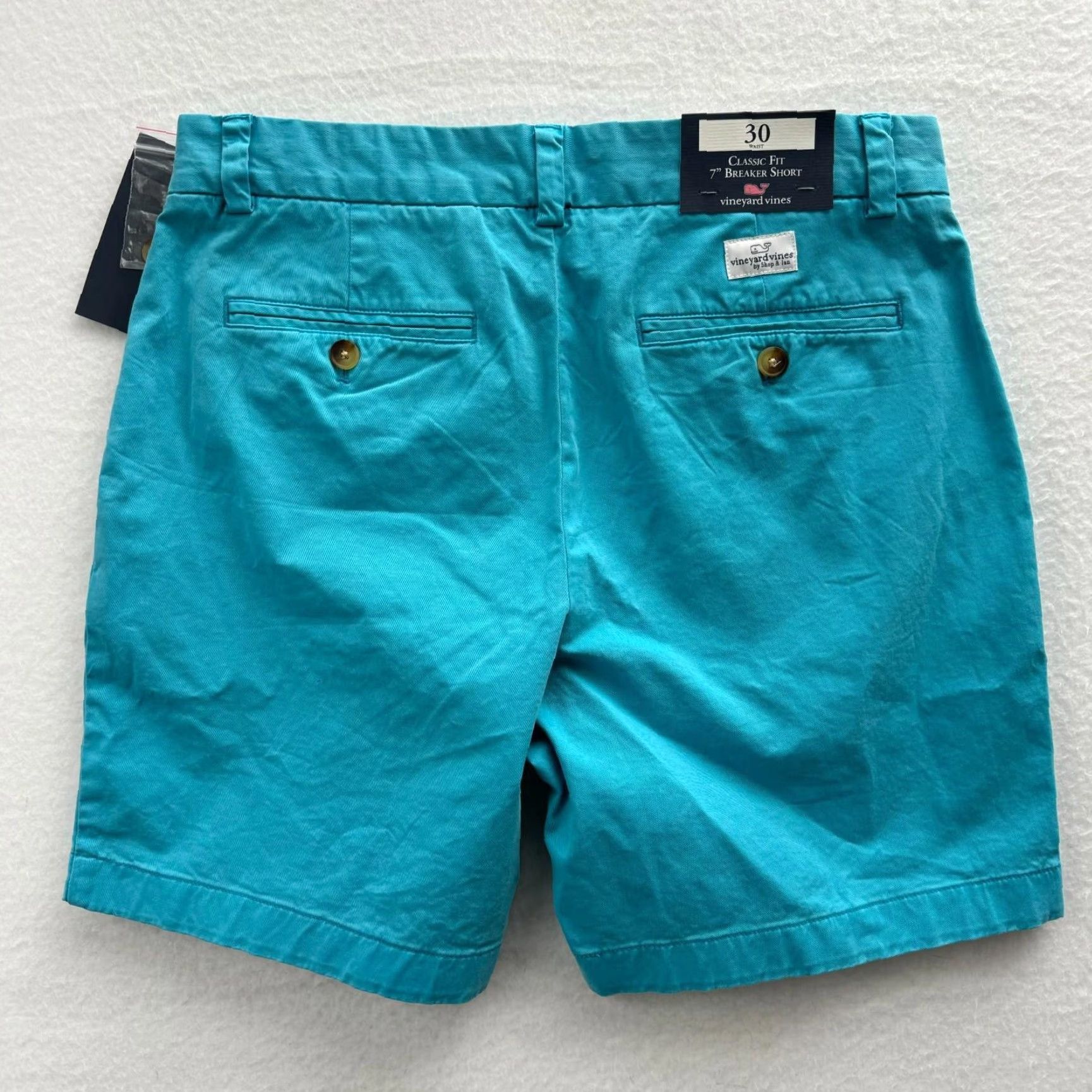 Vineyard Vines Vineyard Vines Men Short 30 Inseam 7 Classic Fit Breaker Blue Cyan Chino Flat Front Regular Size 30 NWT Size US 30 / EU 46 - 5 Thumbnail