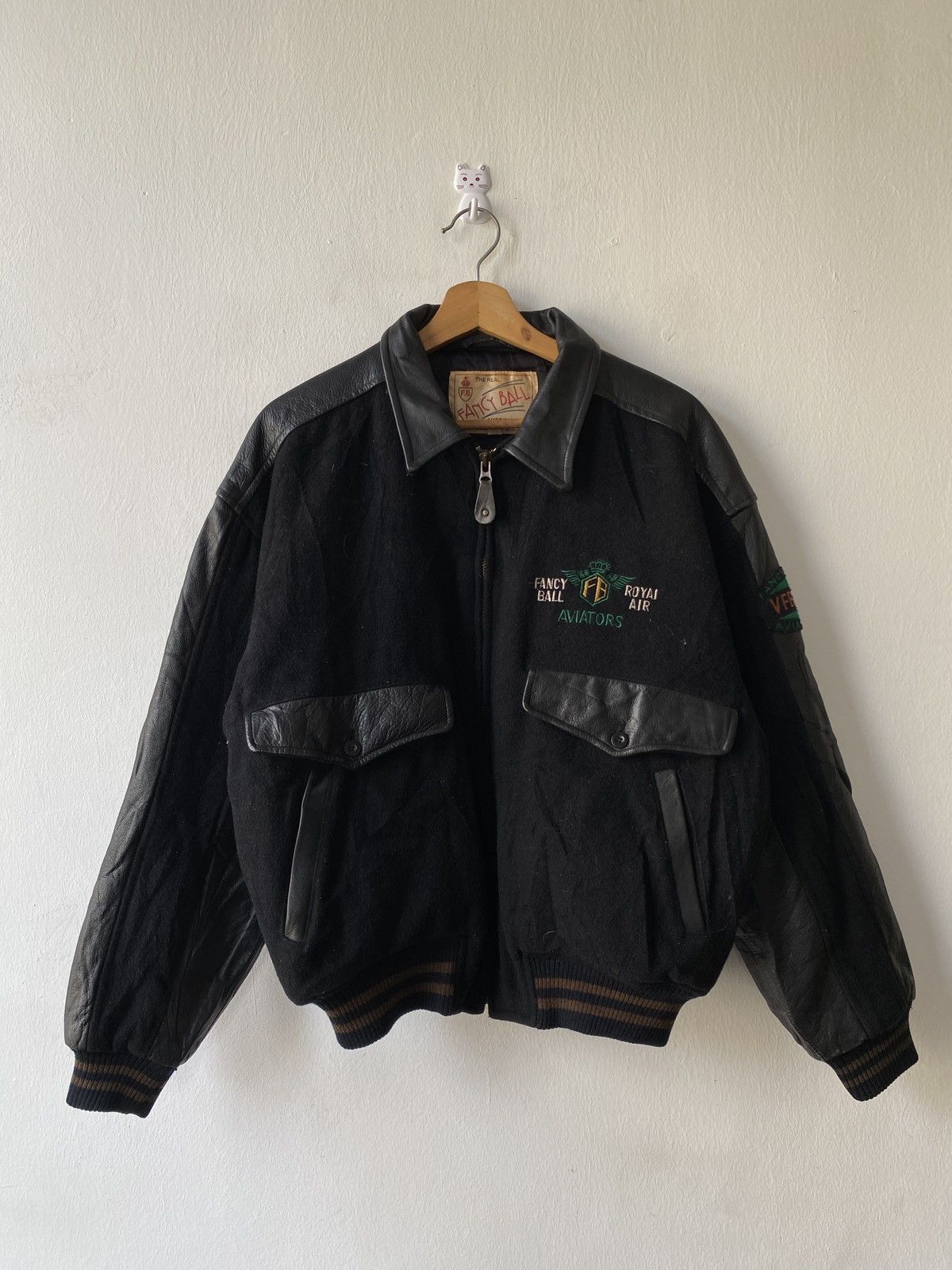 Vintage Vintage Fancy Ball Royal Air Aviators Varsity Jacket Size US L / EU 52-54 / 3 - 2 Thumbnail