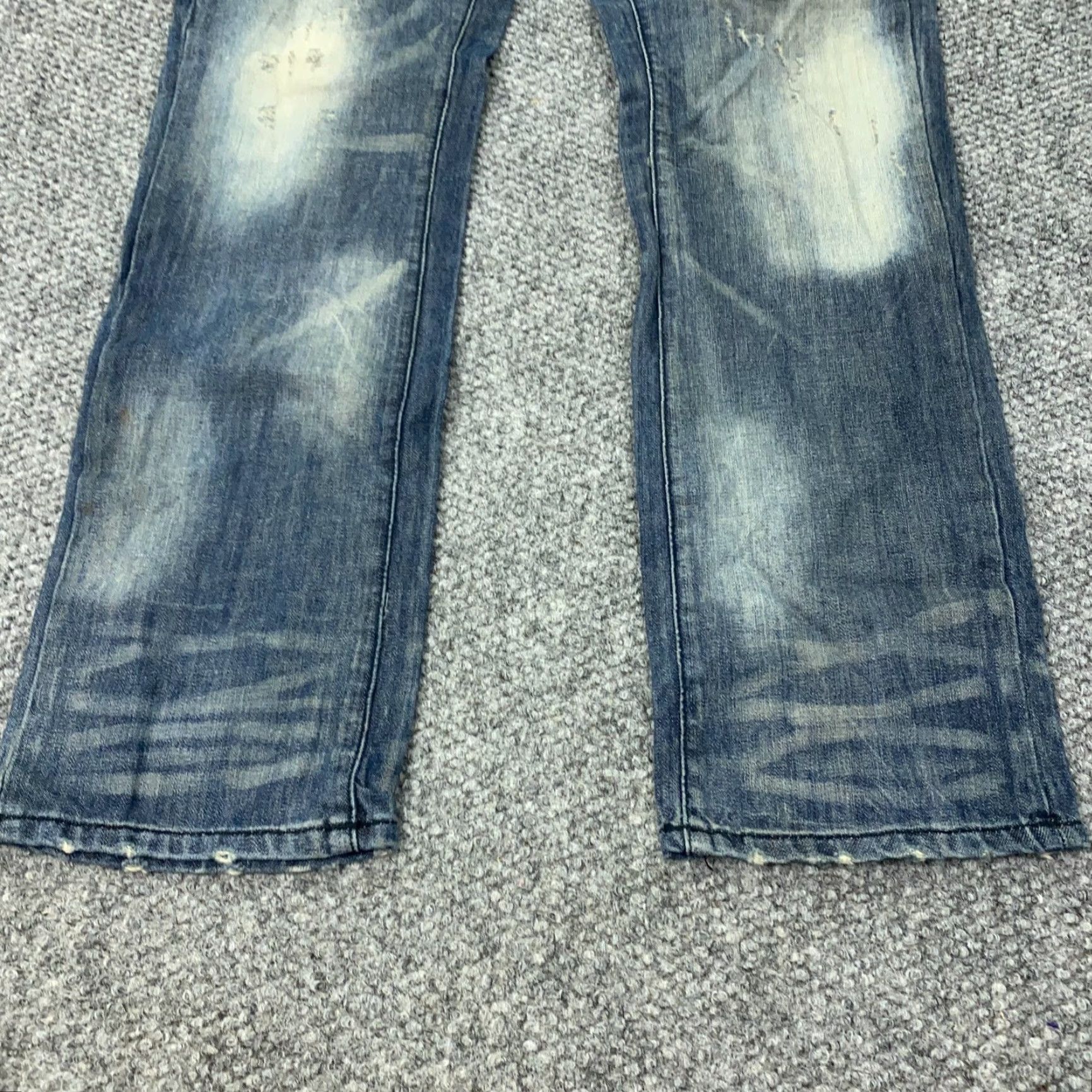 Jordan Craig Raphael Jeans Men's 32x32 Blue Distressed Straight Denim