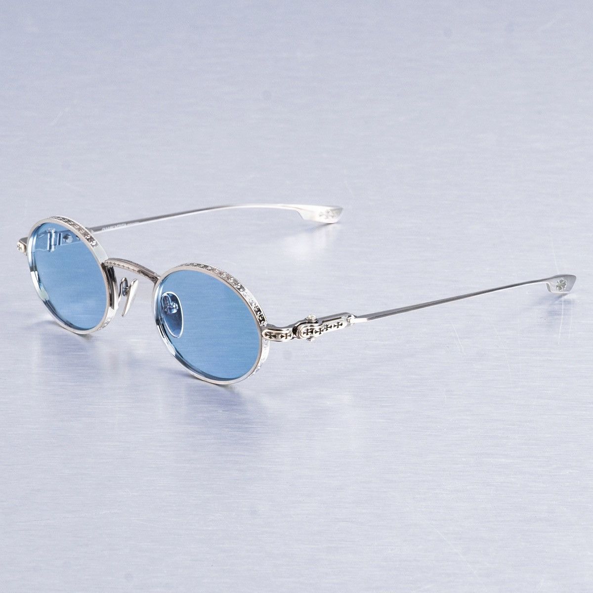 Chrome Hearts CHROME HEARTS HONEY DIPPED BRUSHED ALLOY SUNGLASSES