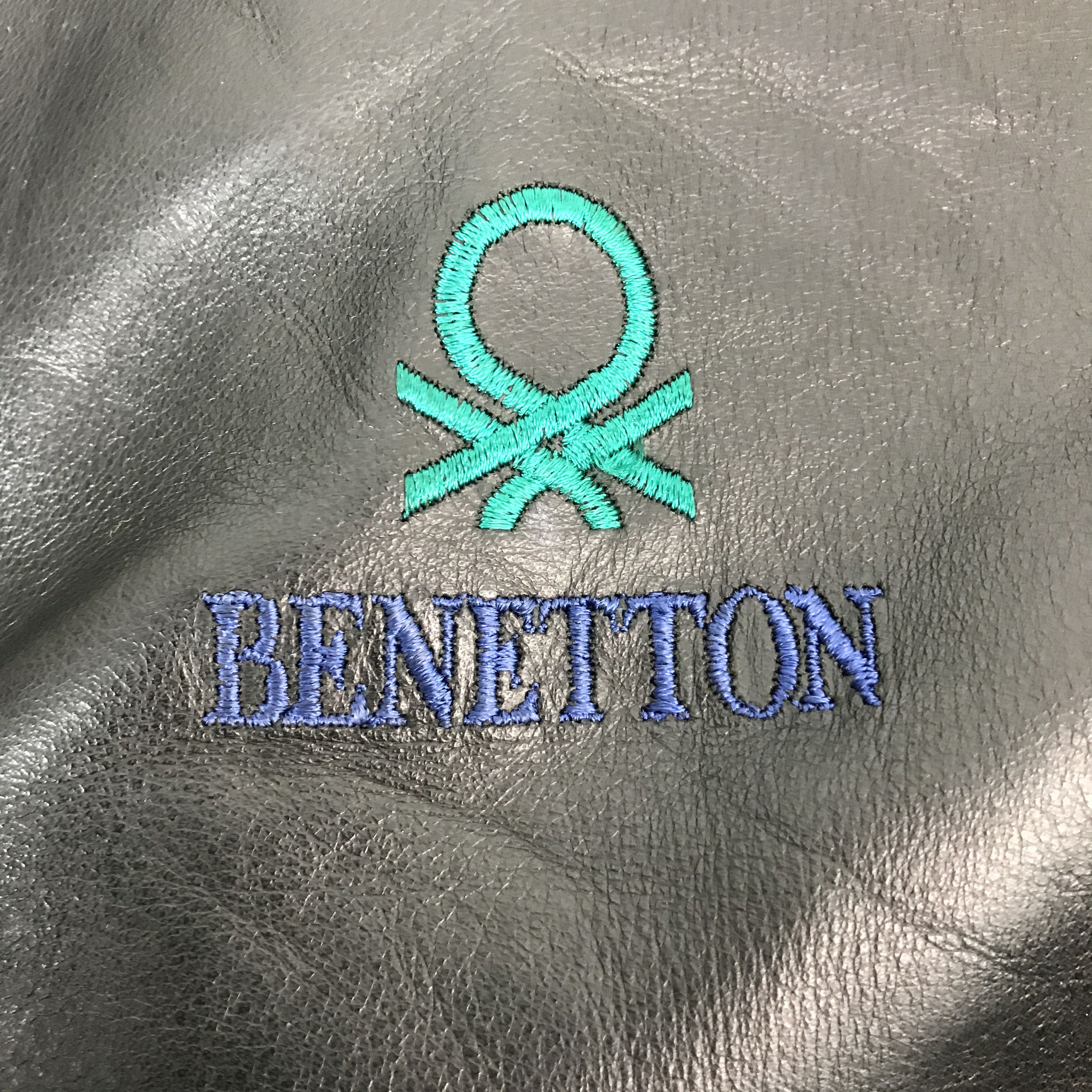 United Colors Of Benetton benetton varsity snap Button Leather jacket Size US L / EU 52-54 / 3 - 11 Thumbnail