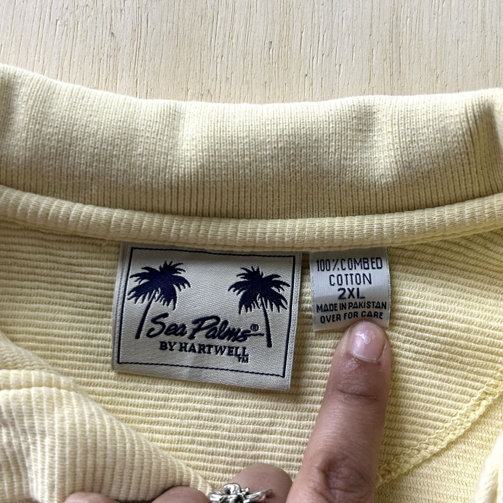 Vintage VINTAGE Sea Palms Polo Shirt Mens 2XL Yellow Football WPIAL Keystone Conference Embroidered Logo Shirt Mens XS-XXL? Size US XXL / EU 58 / 5 - 4 Thumbnail