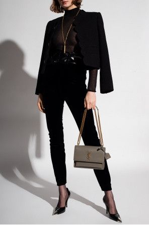 Saint Laurent Paris o1bcso1str1124 Cropped Jacket in Black Size S / US 4 / IT 40 - 2 Thumbnail