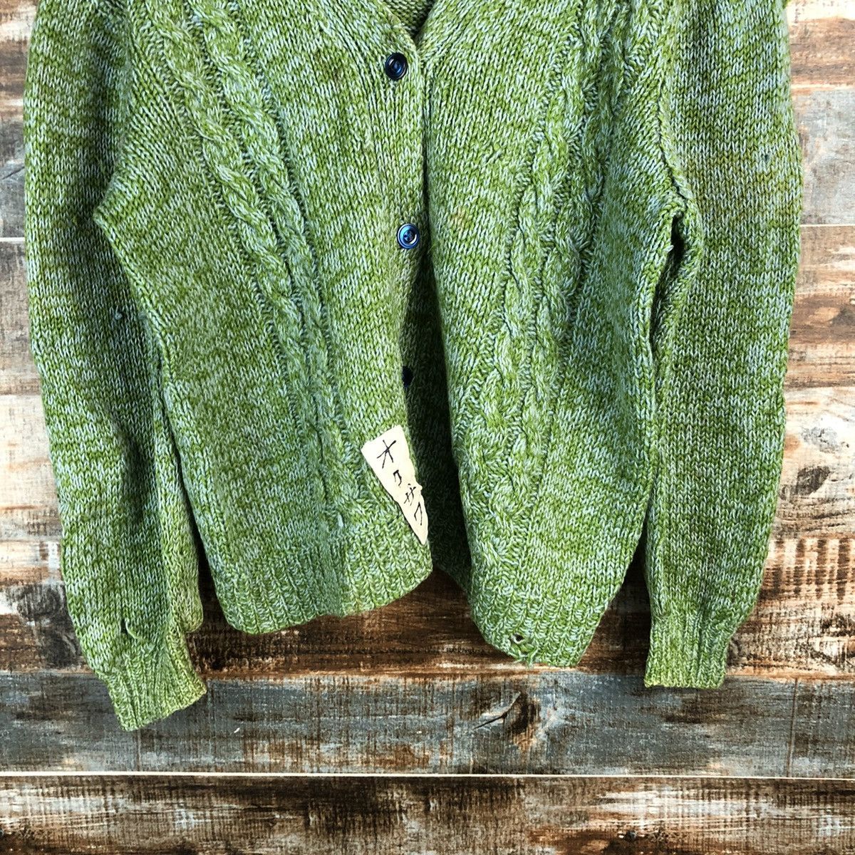 Japanese Brand Japan vintage Green Hand Knitwear cardigan #A2321 Size US S / EU 44-46 / 1 - 6 Thumbnail