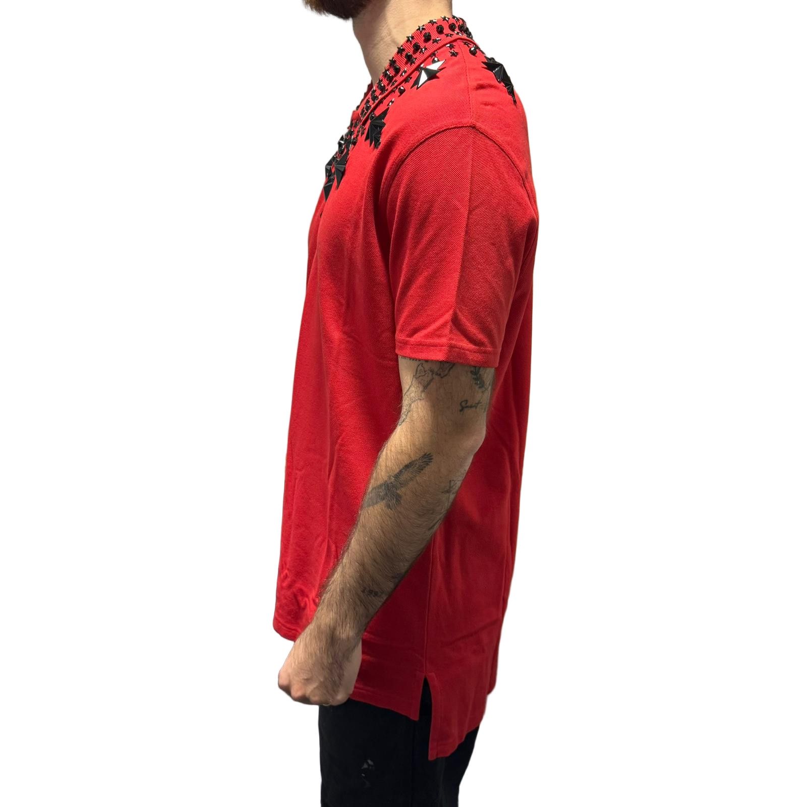 Givenchy Runway Red Swarovski Beads and Stars Polo Size US L / EU 52-54 / 3 - 3 Thumbnail