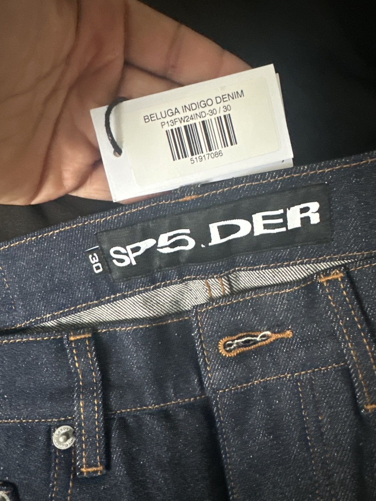 Sp5der Sp5der Jeans Indigo yellow emblems Size US 30 / EU 46 - 2 Thumbnail