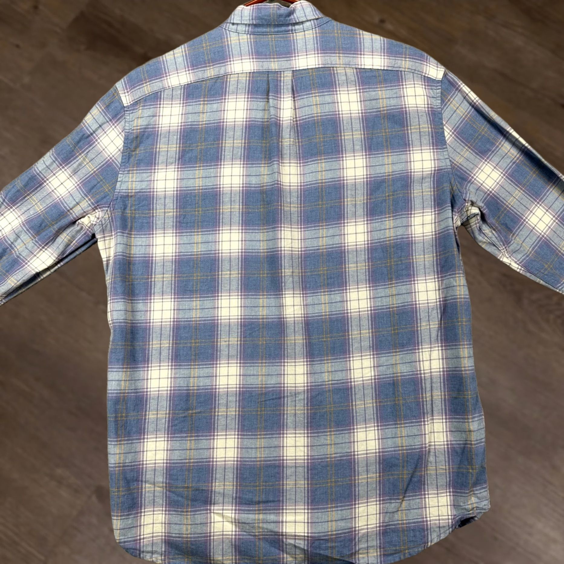 J.Crew J. Crew Shirt Button-Down Mens Large Blue Purple Plaid Linen Blend Twill Pocket Size US L / EU 52-54 / 3 - 1 Thumbnail
