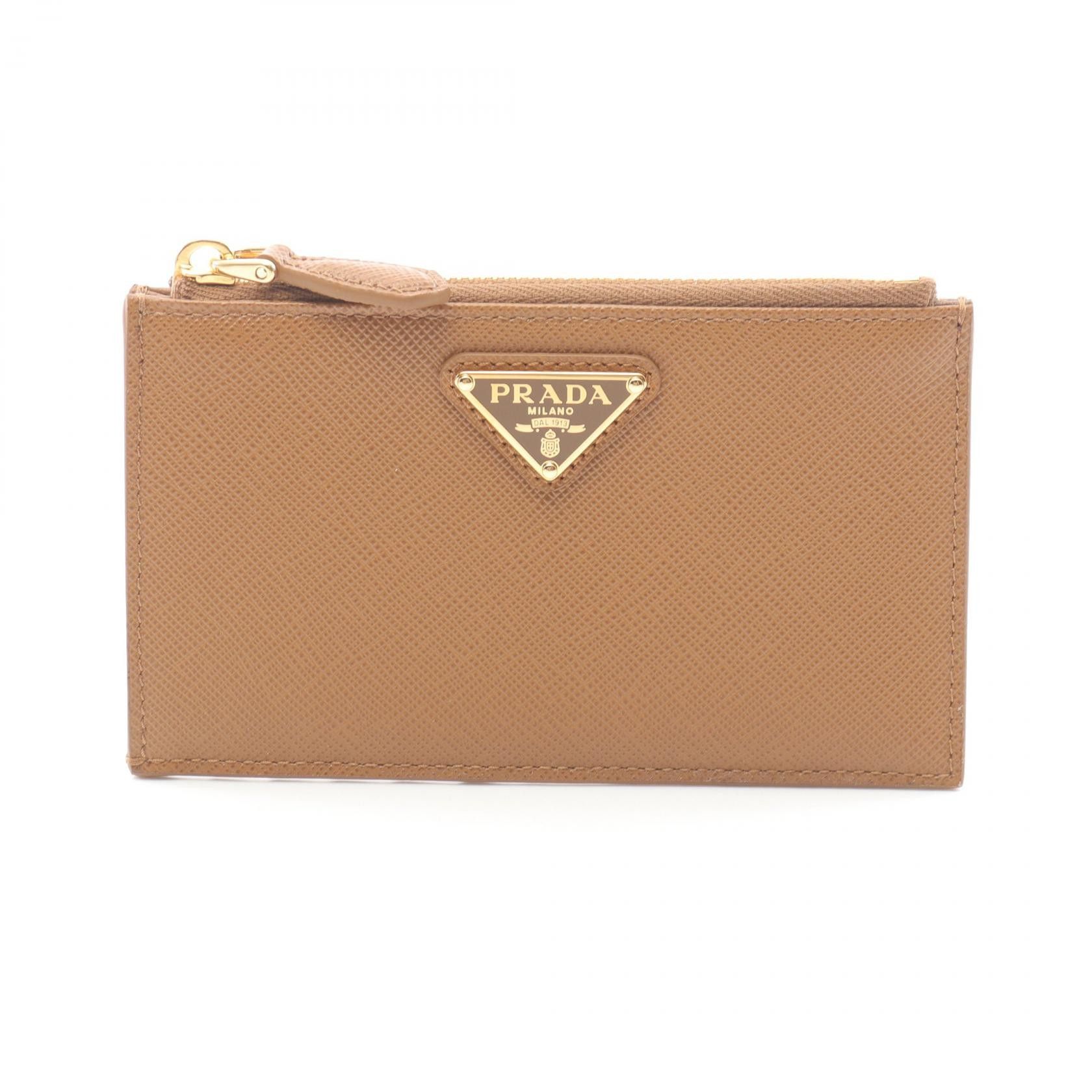 Prada Prada Prada SAFFIANO TRIANG Saffiano Leather Card Case Leather Card Case 1MC086QHHF03BH Size ONE SIZE - 1 Thumbnail
