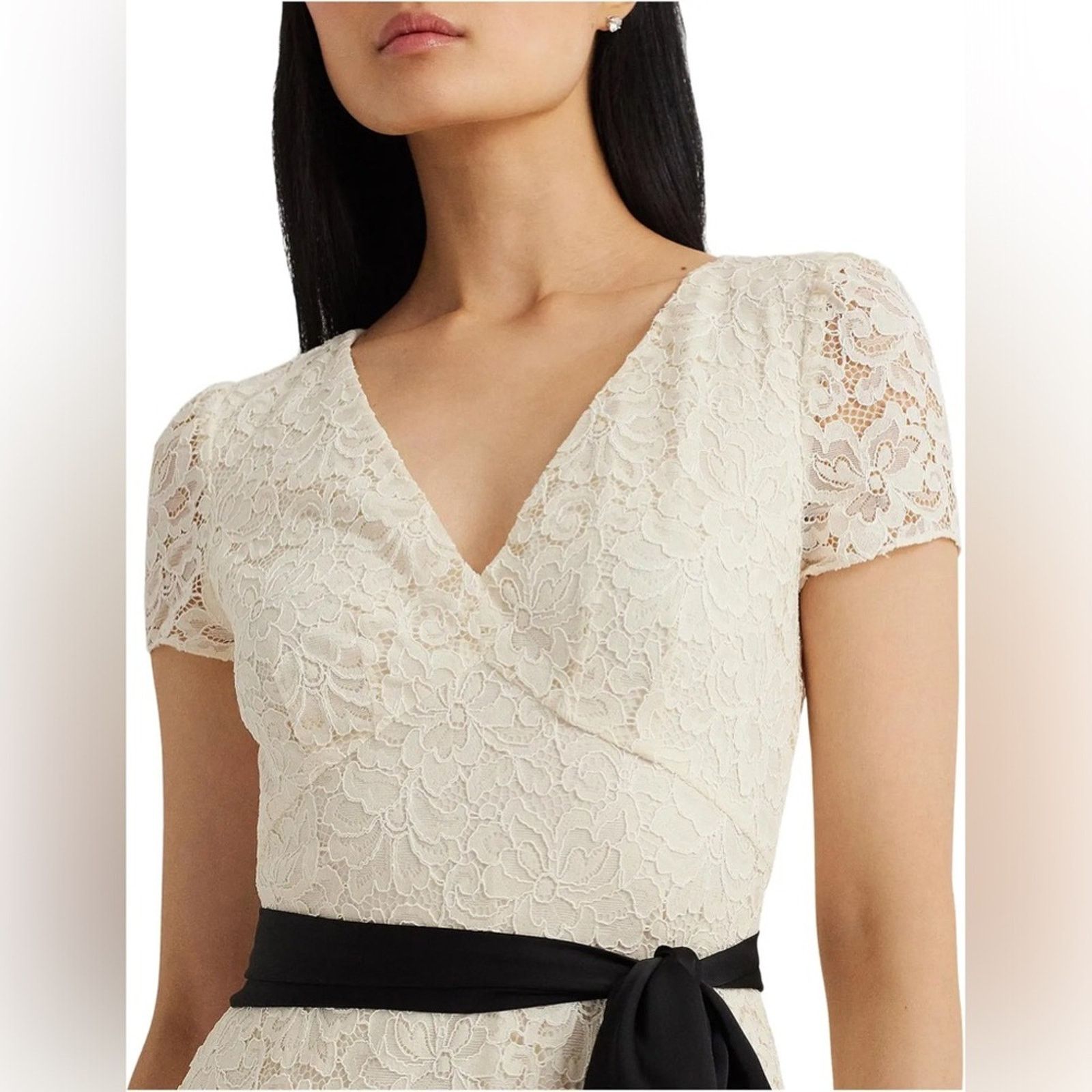 Ralph Lauren Ralph Lauren Belted Floral Lace Maxi Gown White 18 Size XXL / US 16-18 / IT 52-54 - 5 Thumbnail