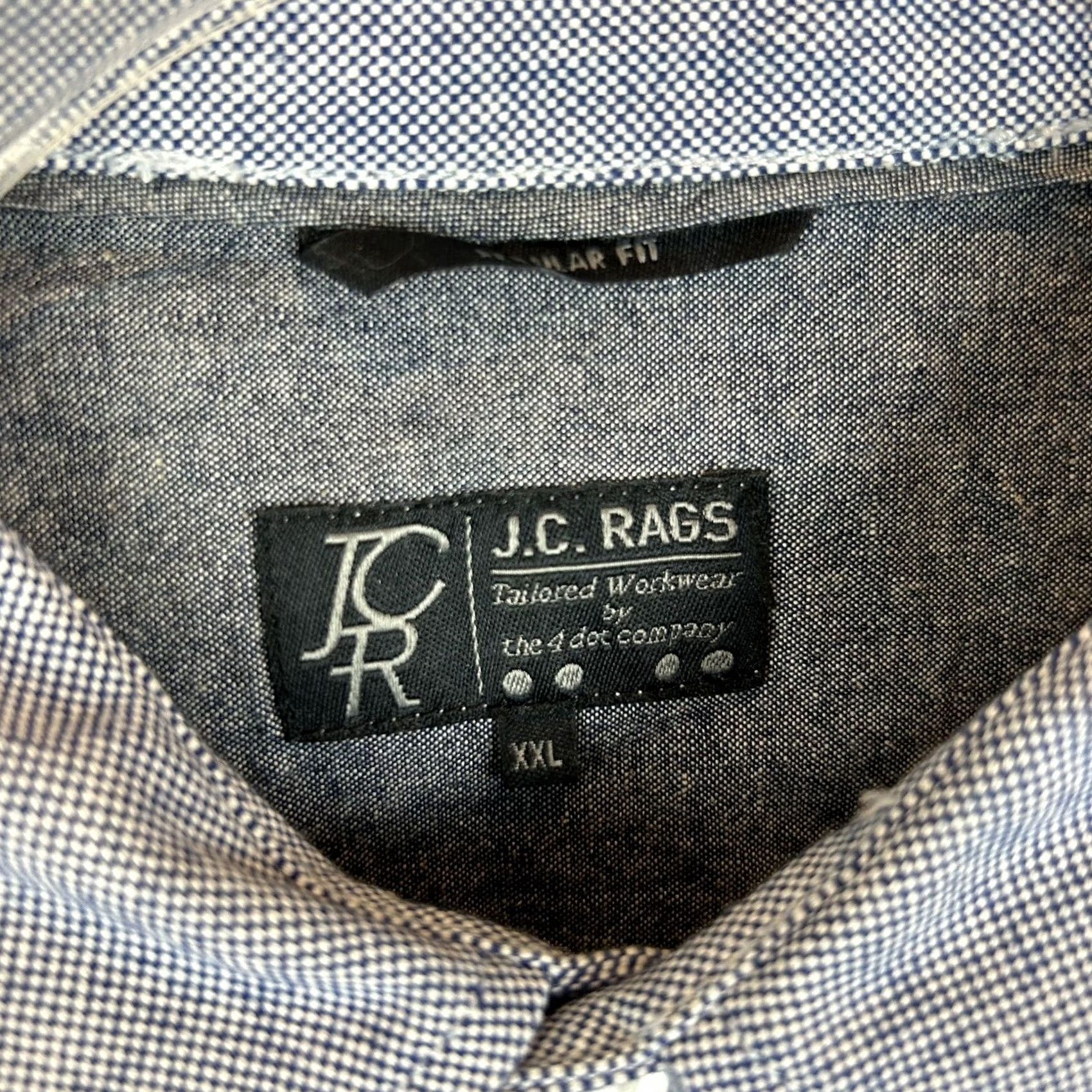 Vintage JC Rags Shirt Mens XXL Blue Long Sleeve Button Hevyweight Thick Button Size US XXL / EU 58 / 5 - 3 Thumbnail