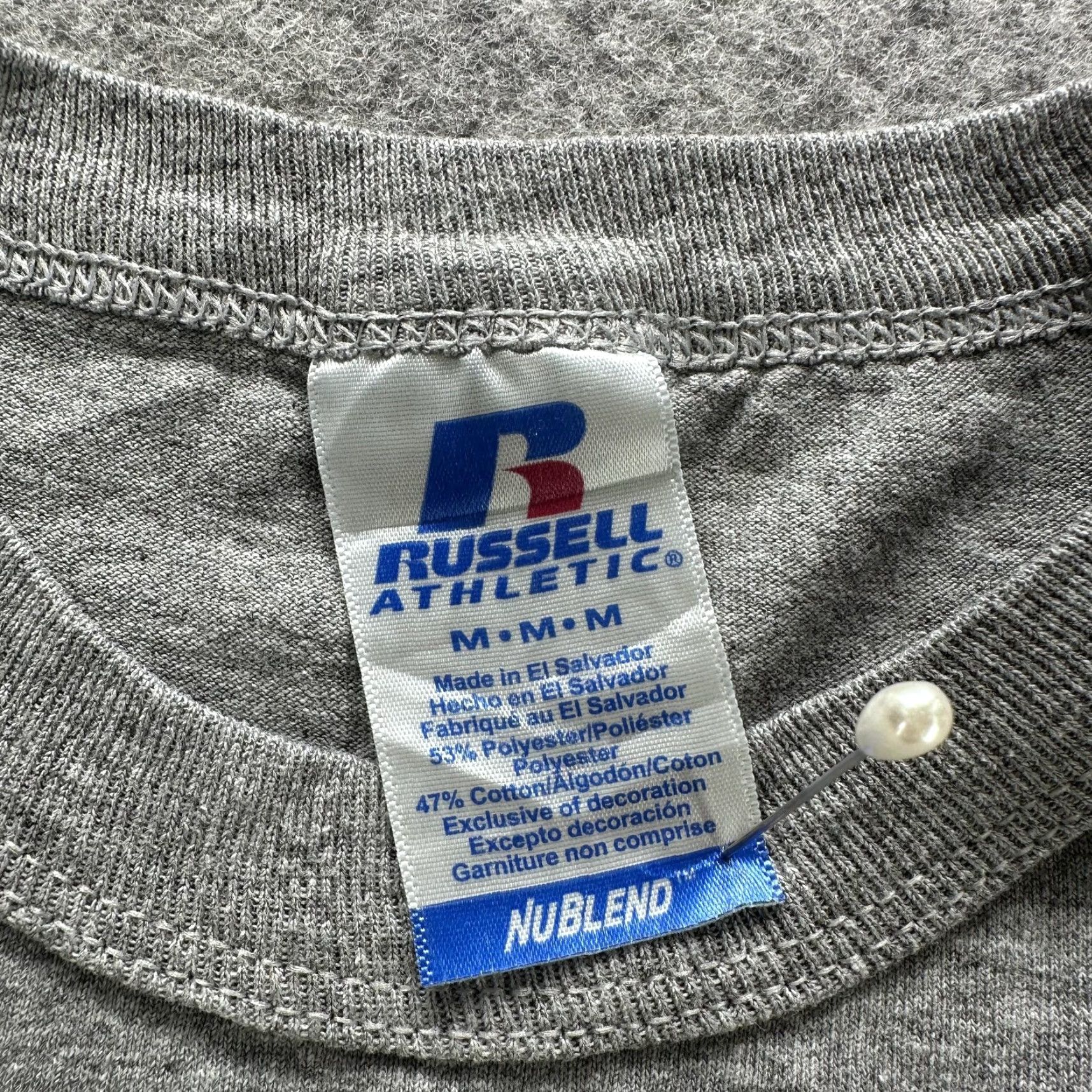 Russell Athletic Russell Athletic Shirt Mens Medium Gray Blank NuBlend Crewneck Casual Tee Size US M / EU 48-50 / 2 - 3 Thumbnail