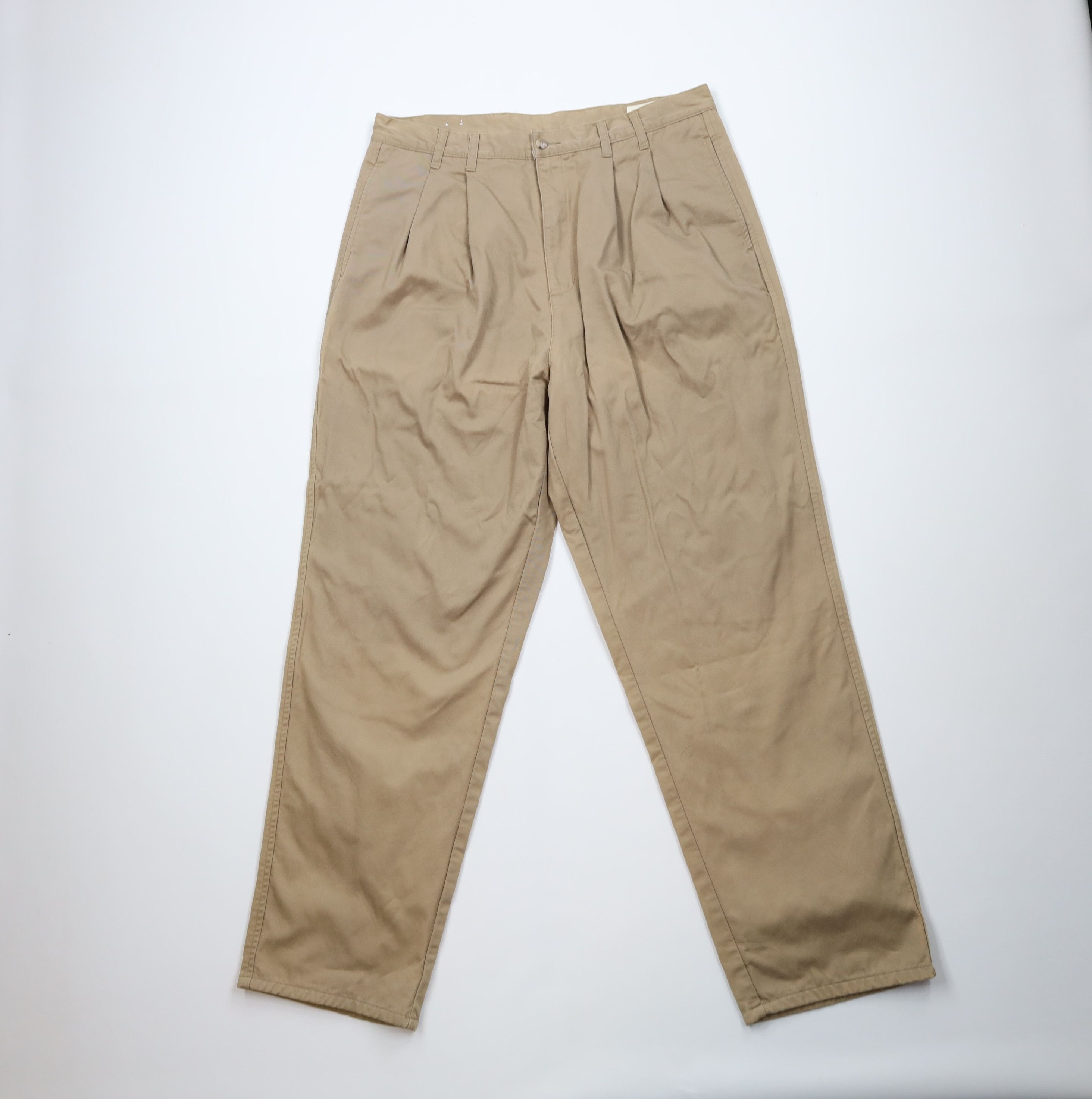 Eddie Bauer Vintage 90s Eddie Bauer Flannel Lined Wide Leg Chino Pants Size US 36 / EU 52 - 2 Thumbnail