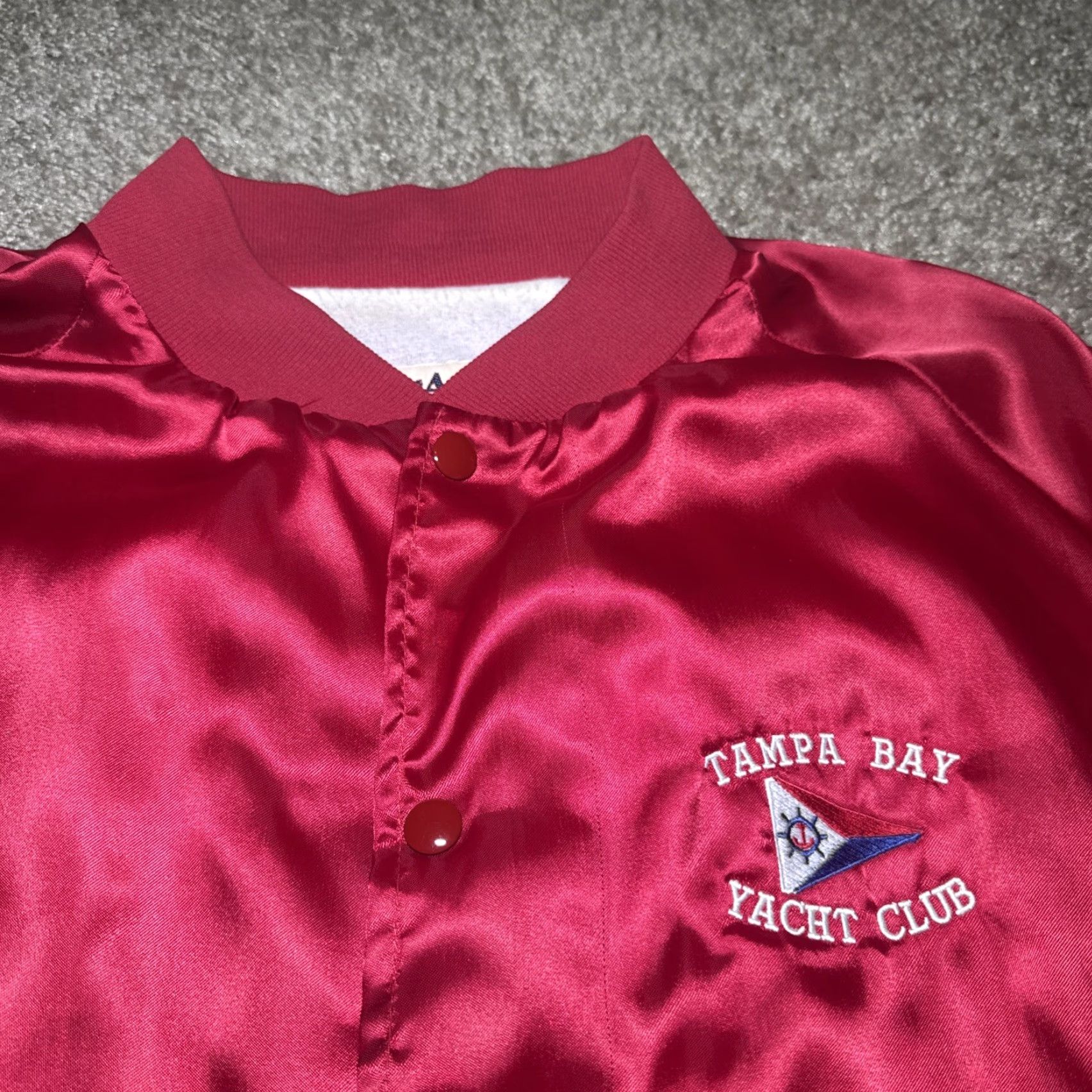 Vintage VINTAGE 1980s WestArk Red Nylon Bomber Jacket Tampa Bay Yacht Club 2XL Men Size US XXL / EU 58 / 5 - 3 Thumbnail