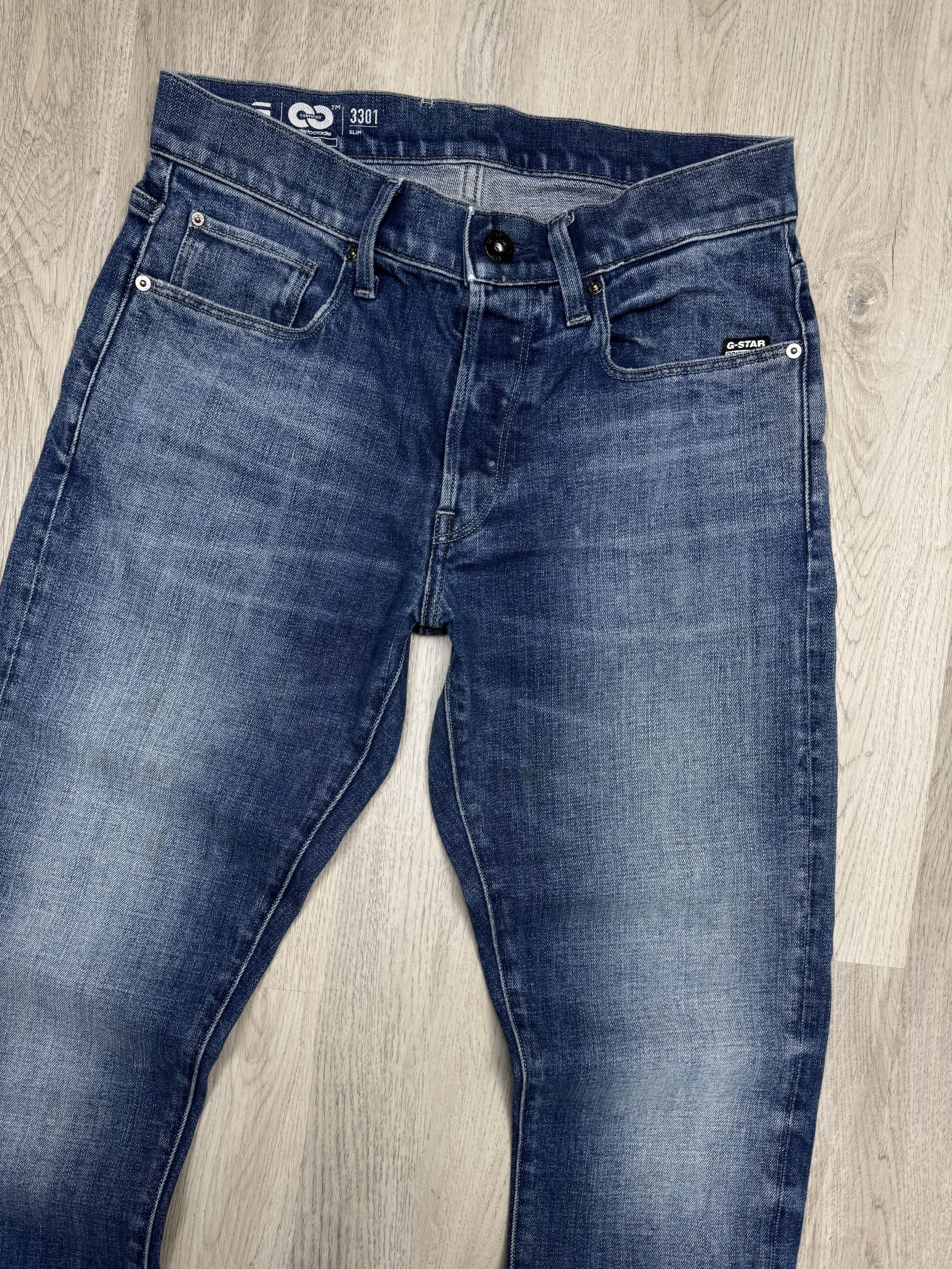 G-Star G Star Raw 3301 Slim Mens Denim Pants Jeans Size US 30 / EU 46 - 2 Thumbnail
