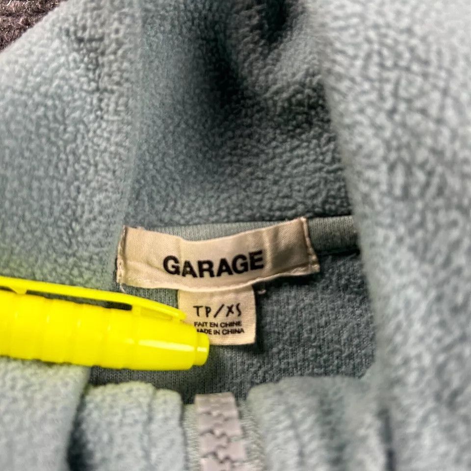 Garage Garage 1/4 Zip Pullover Womens XS Fleece Crop Sweatshirt Size XS / US 0-2 / IT 36-38 - 3 Thumbnail