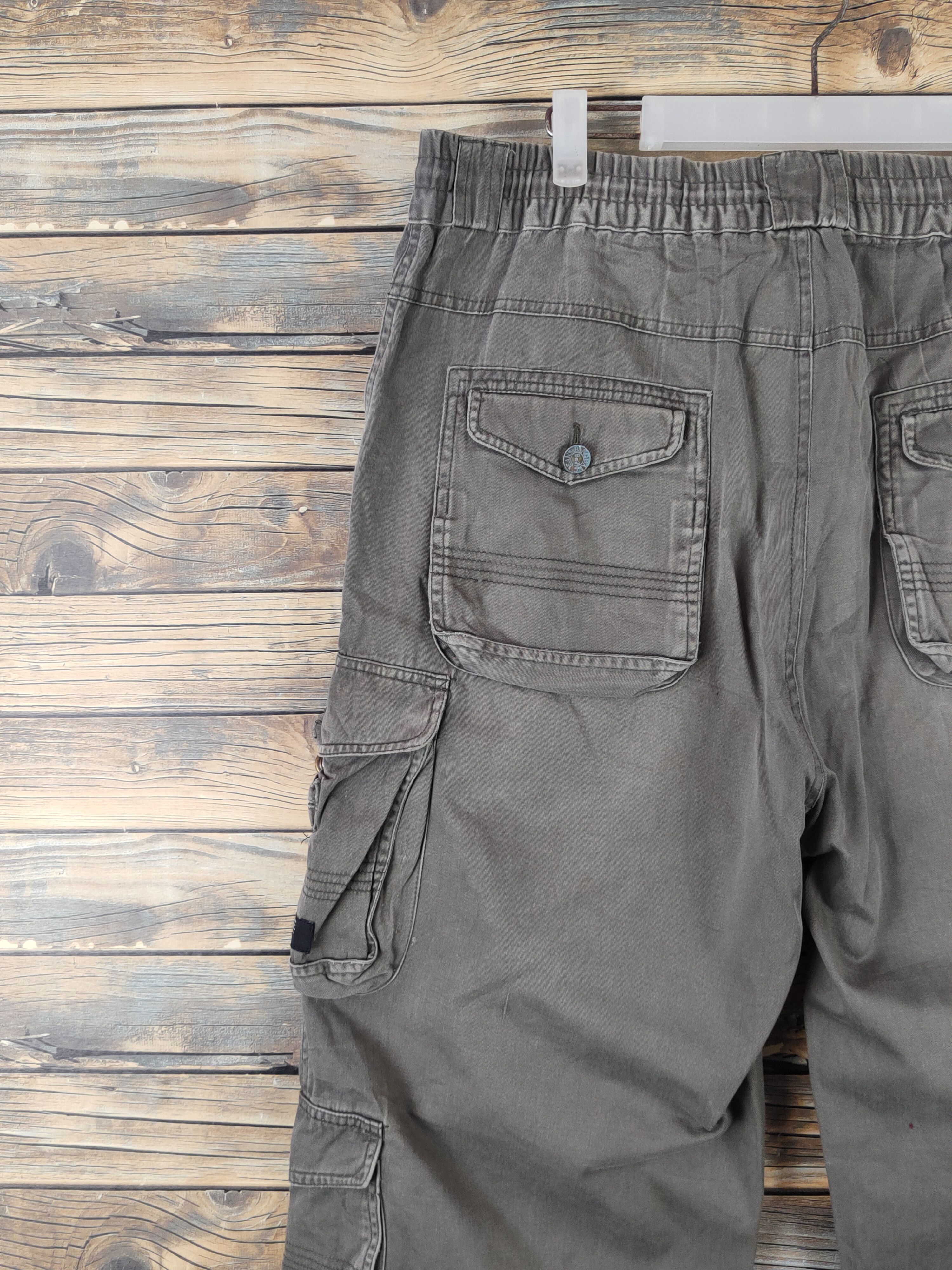 Japanese Brand DLL Bang Bang Olive Multipocket Tactical Cargo Pants #272 Size US 36 / EU 52 - 10 Thumbnail