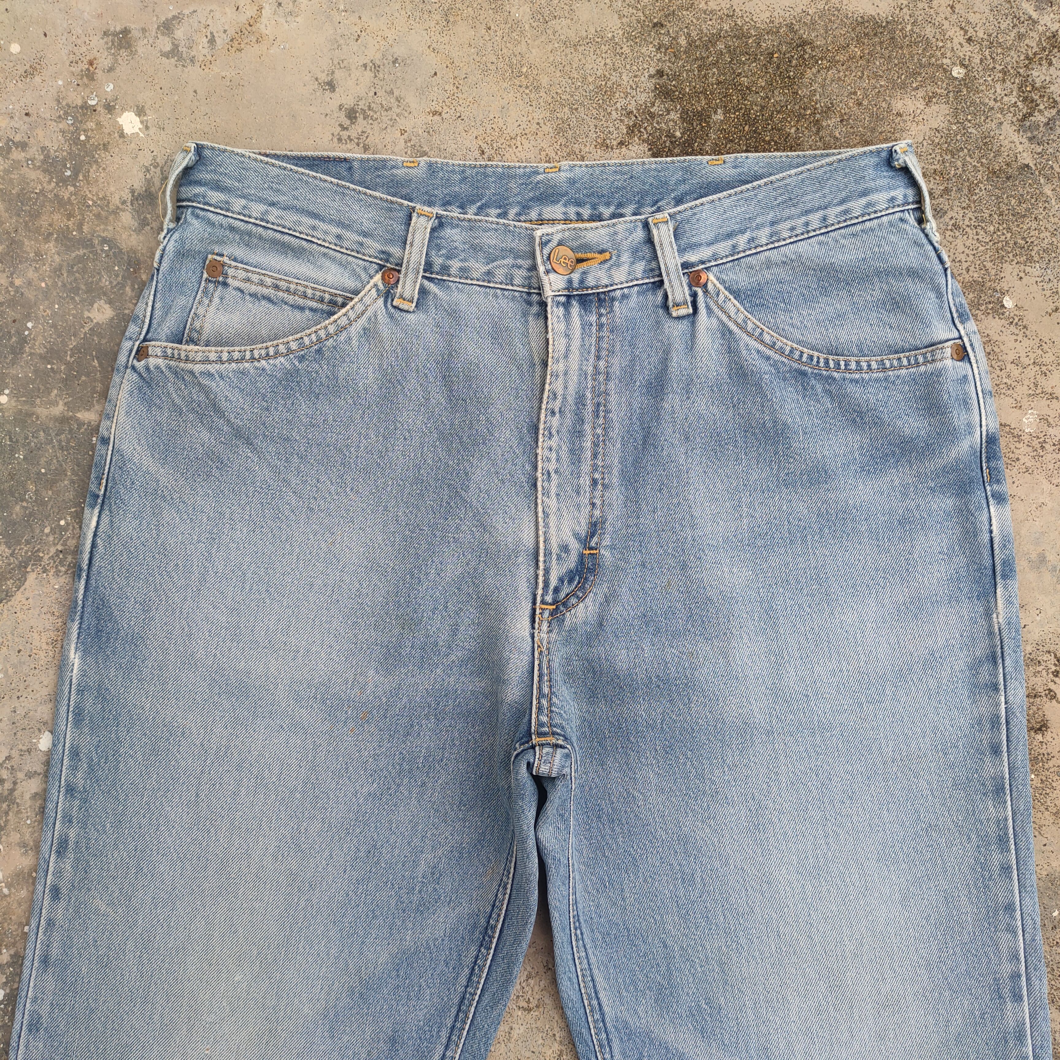 Lee VINTAGE LEE FADED DENIM JEANS PANTS Size US 33 - 3 Thumbnail