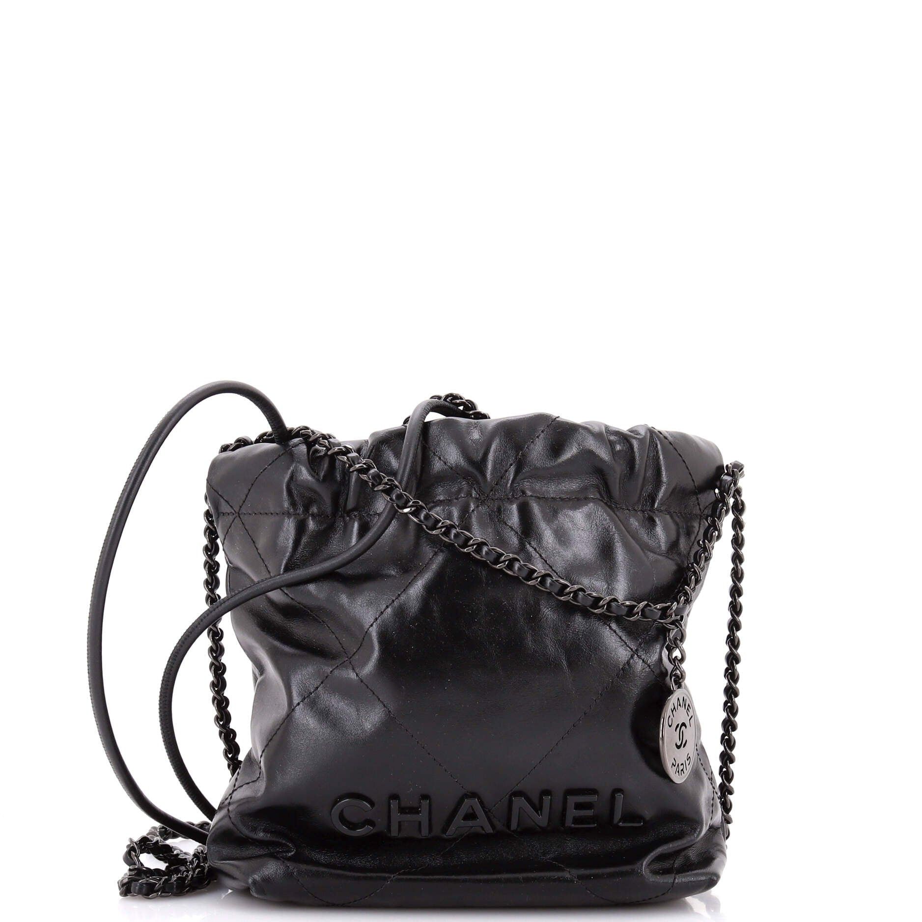 Chanel So Black 22 Chain Hobo Size ONE SIZE - 1 Thumbnail
