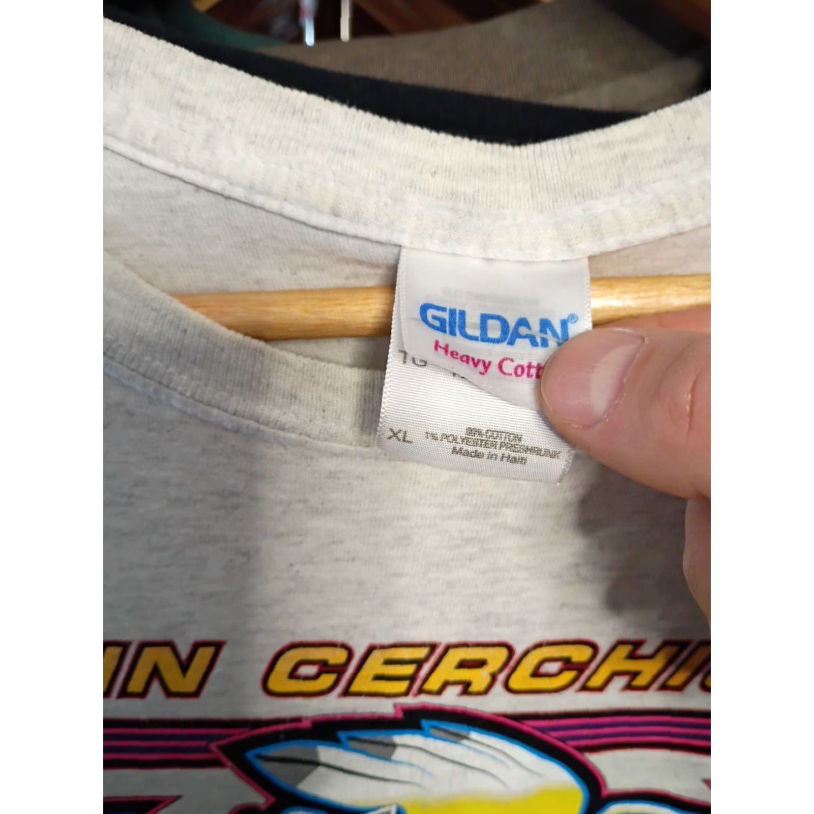 Gildan VINTAGE Warpath Ferrin Motorsports John Cerchio T-shirt XL Gray Mens Car Nascar Drag Tee Size US XL / EU 56 / 4 - 3 Thumbnail