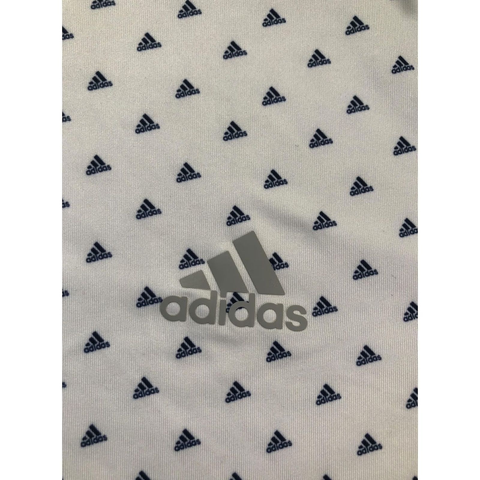 Adidas Adidas Golf Polo Shirt Mens M White Triangle Logo Print Short Sleeve Performance Size US M / EU 48-50 / 2 - 7 Thumbnail