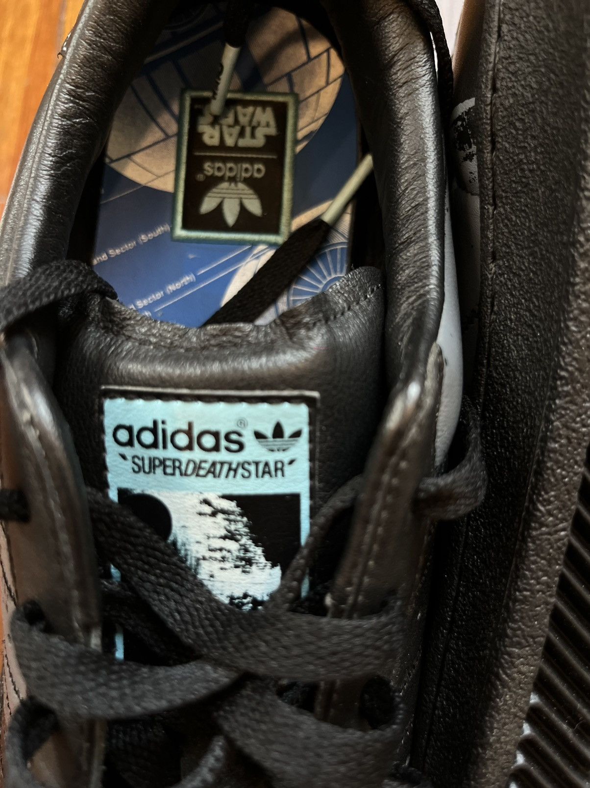 Adidas × Star Wars Adidas x Star Wars Death Star Superstars Black Size12 Collab Size US 12 / EU 45 - 5 Thumbnail