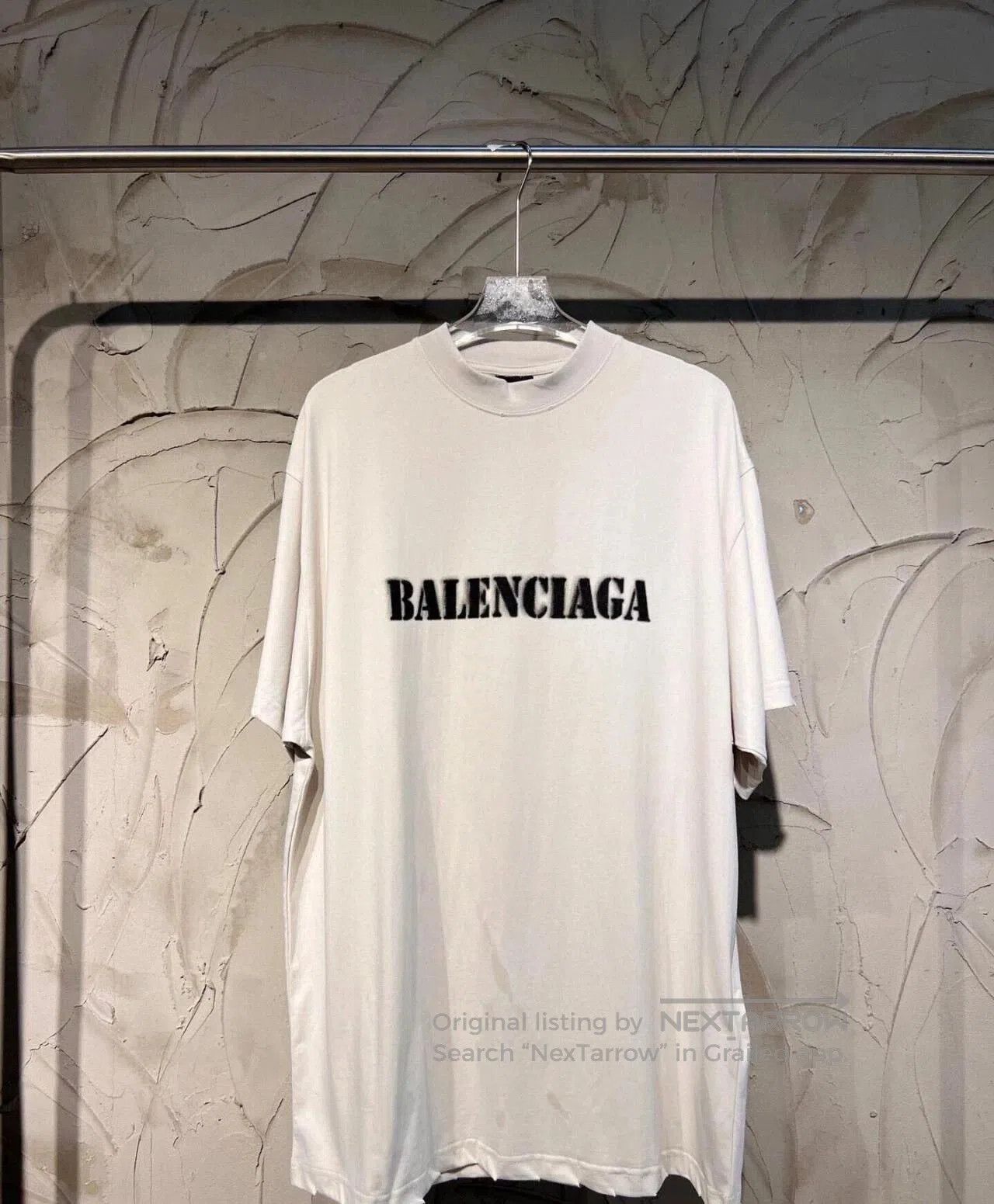 Balenciaga Balenciaga SS24 Destroyed Mirror Logo T-Shirt | Grailed