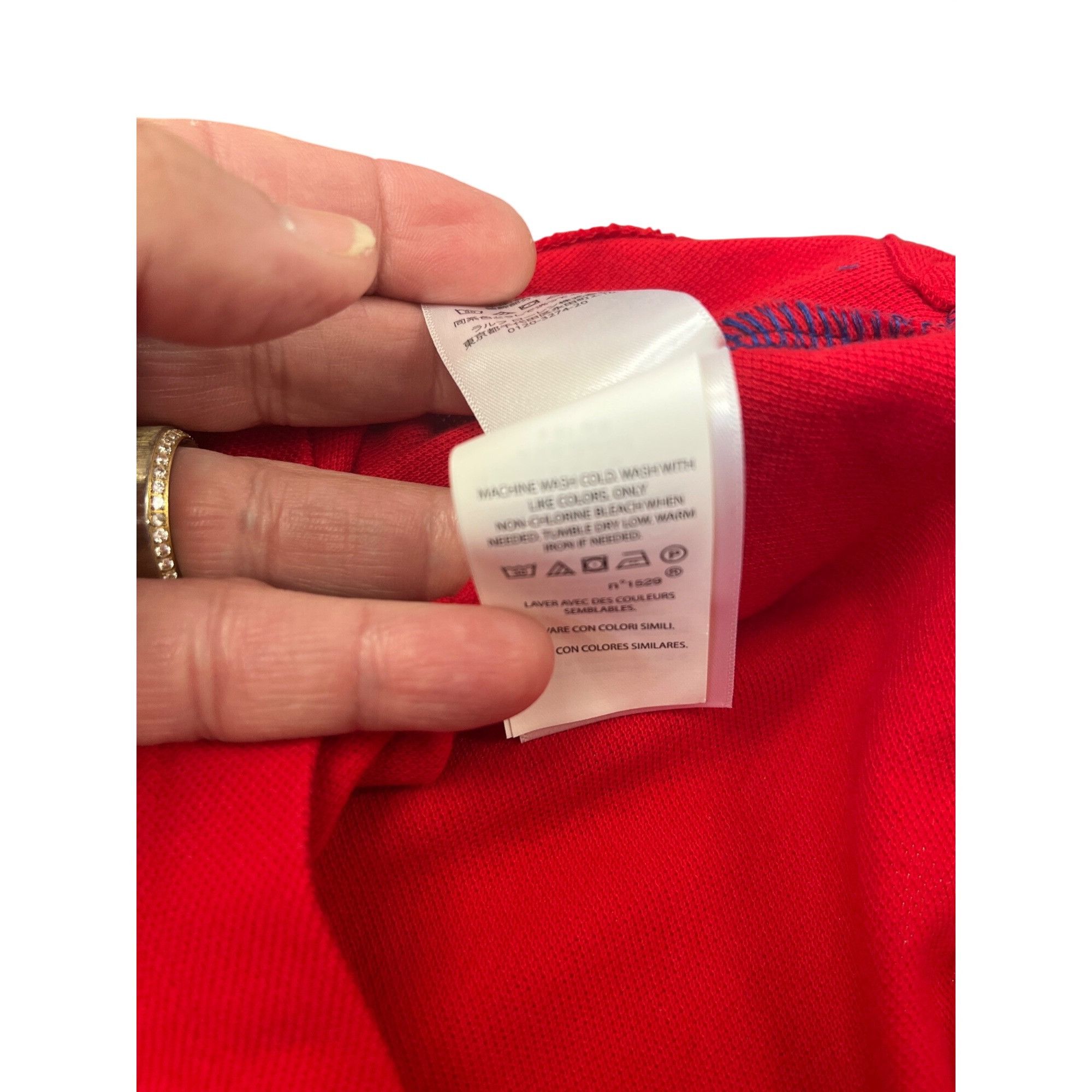Polo Ralph Lauren Polo Ralph Lauren mens red blue polo shirt sz M SKU 10-038 Size US M / EU 48-50 / 2 - 11 Thumbnail