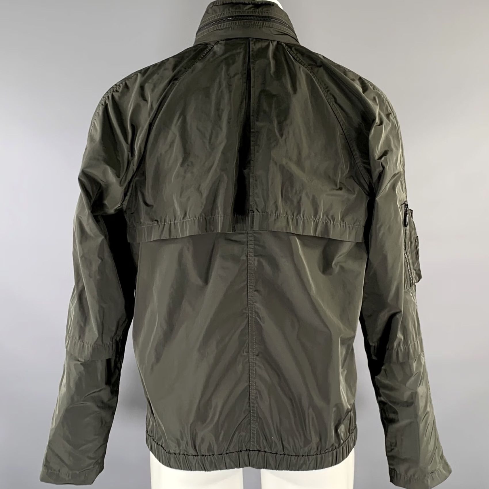 Alexander Wang ALEXANDER WANG Chest Size M Green Olive Shimmery Polyester Windbreaker Jacket Mens Size US M / EU 48-50 / 2 - 3 Thumbnail
