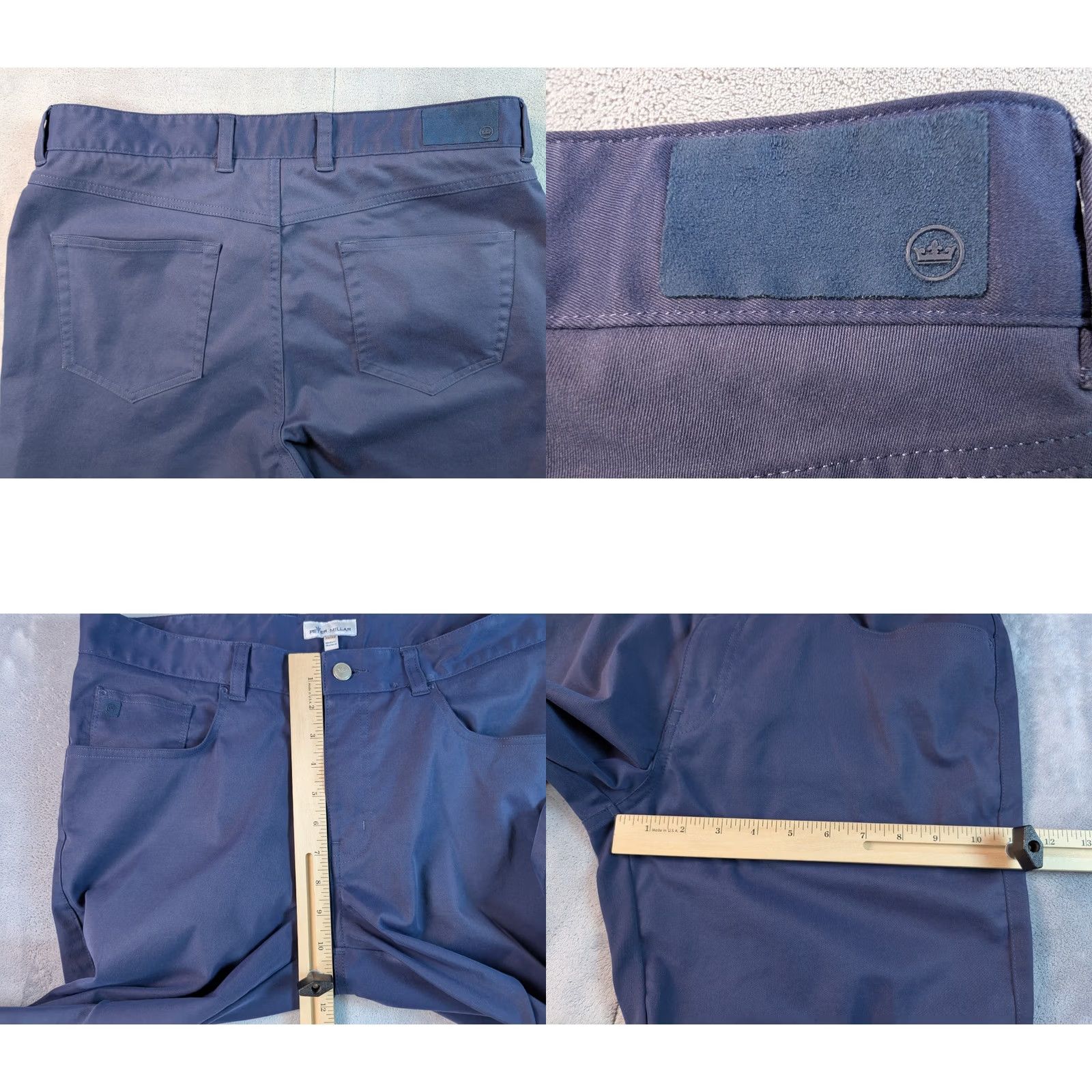 Peter Millar Peter Millar Pants Mens 34x32 Blue Eb66 Performance Chino Golf Casual Tech Sports Pants Mens Blue 34x32 Chino Straight 5-Pocket Regular/Adult Mens Size US 34 / EU 50 - 8 Thumbnail